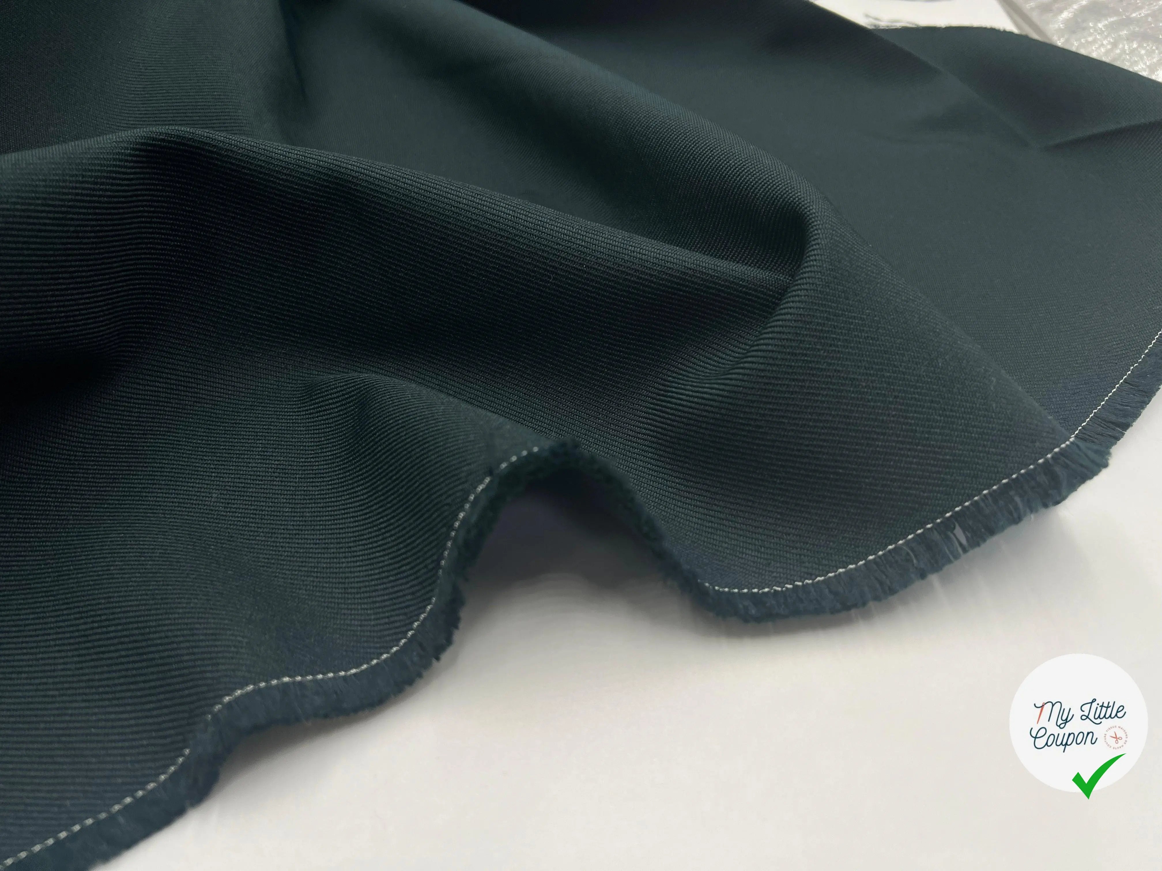 TOILE DE LAINE VERT SAPIN - My Little Coupon - tissu - coudre