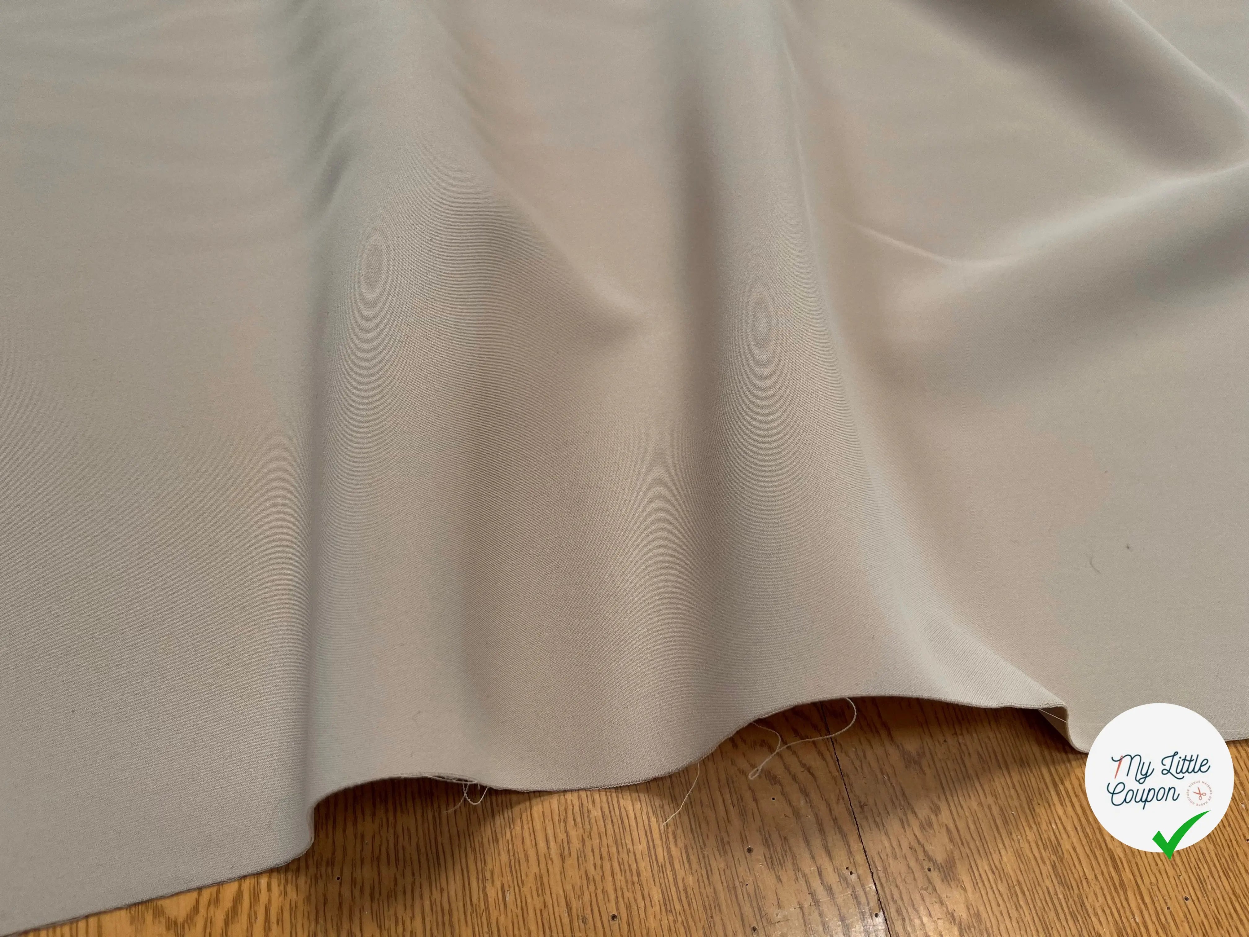 TOILE DOUBLE ETTOFE BEIGE SABLE STRETCH - My Little Coupon