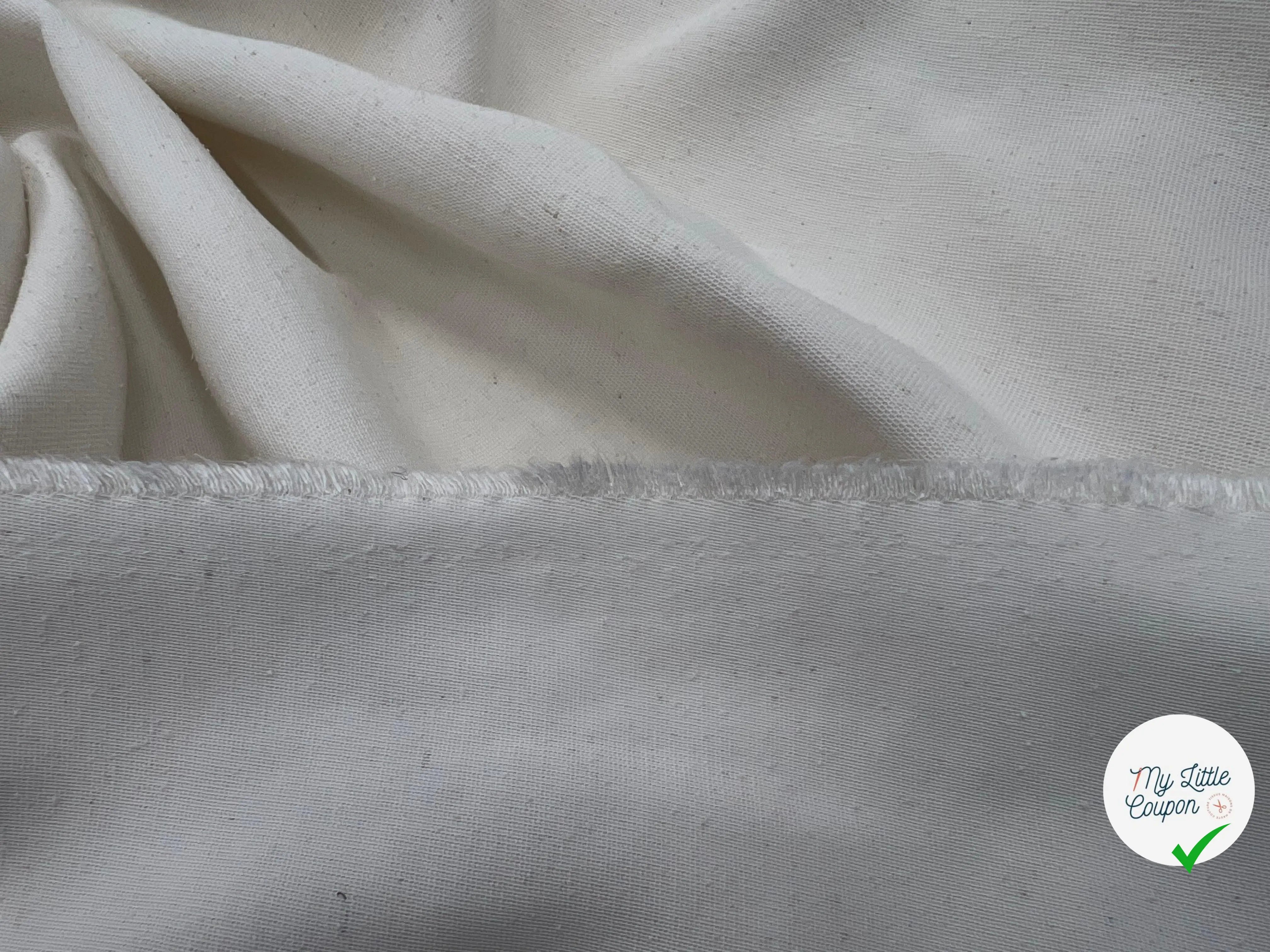 TOILE ÉCRU DOUPIONÉE COTON VISCOSE - My Little Coupon - tissu - coudre