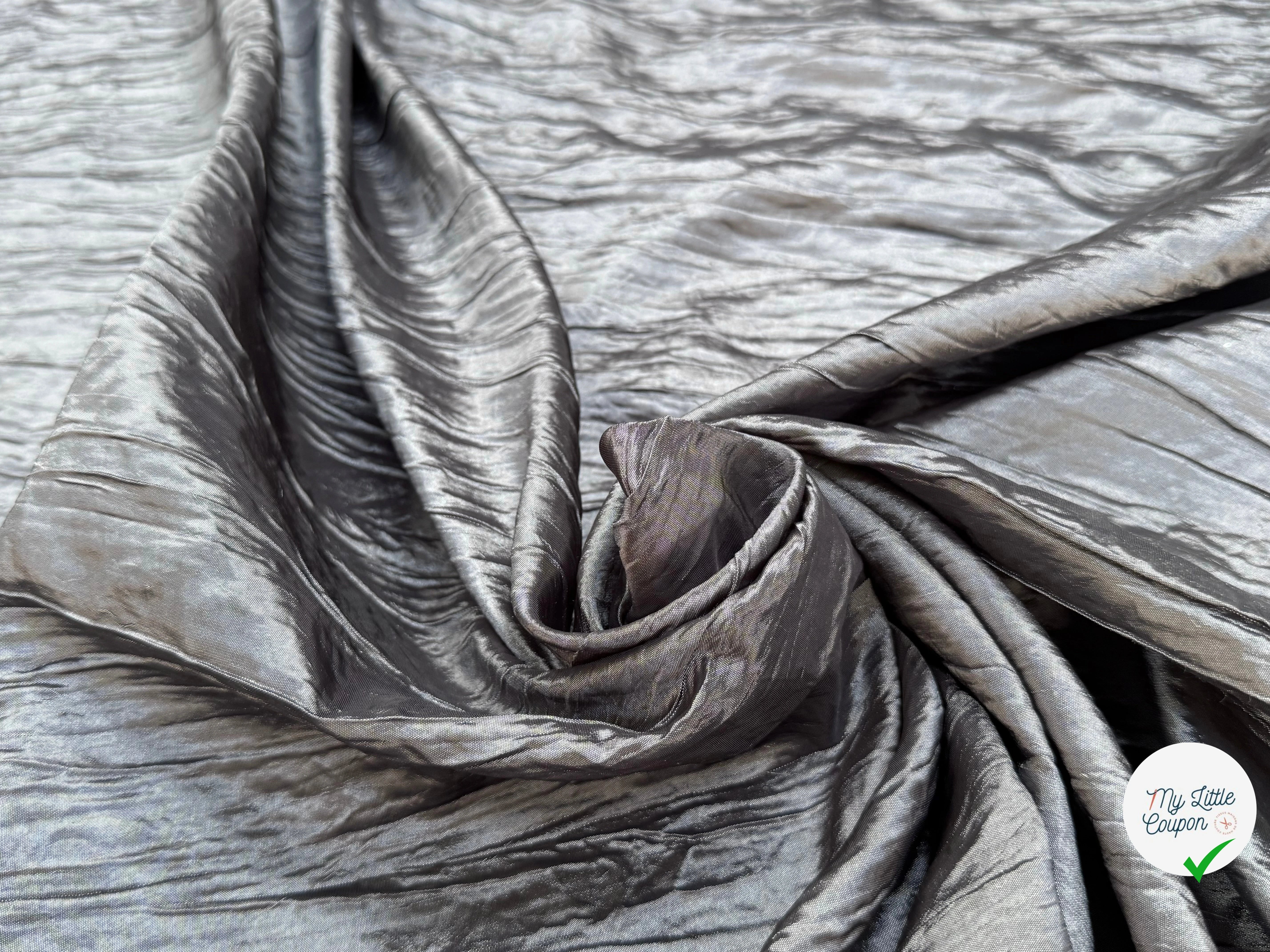 TOILE ÉFFET FROISSÉ GRIS ARGENTÉ - My Little Coupon