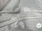 TOILE FAÇONNÉE CIRCLES IN WHITE SATIN - My Little Coupon - tissu - coudre