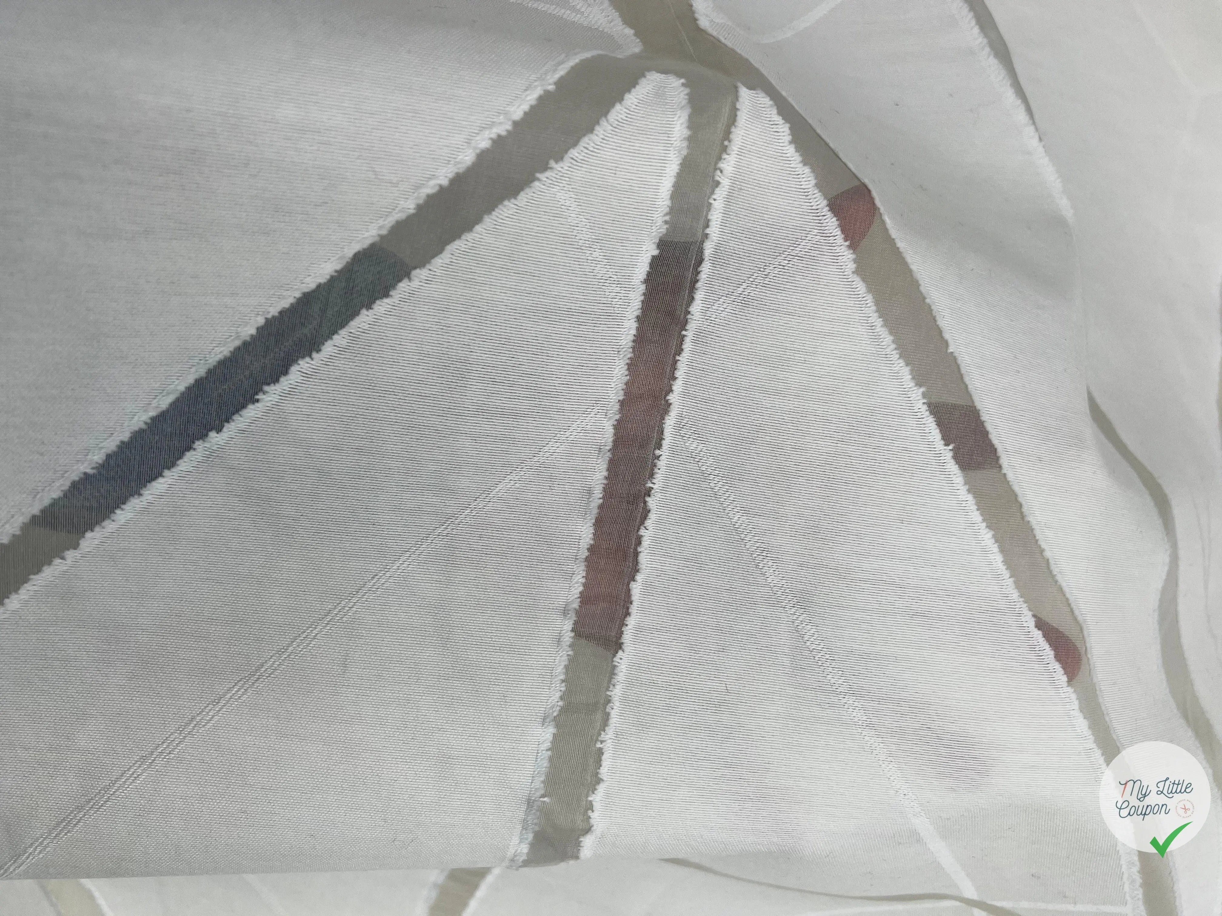 TOILE GÉOMÉTRIQUE FIL COUPÉ BLANC - coupon de tissu de 3 mètres - My Little Coupon - tissu - coudre
