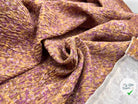 TOILE IMPRIMÉE GAUFRÉE STRETCH DUO VIOLET OCRE - My Little Coupon - tissu - coudre