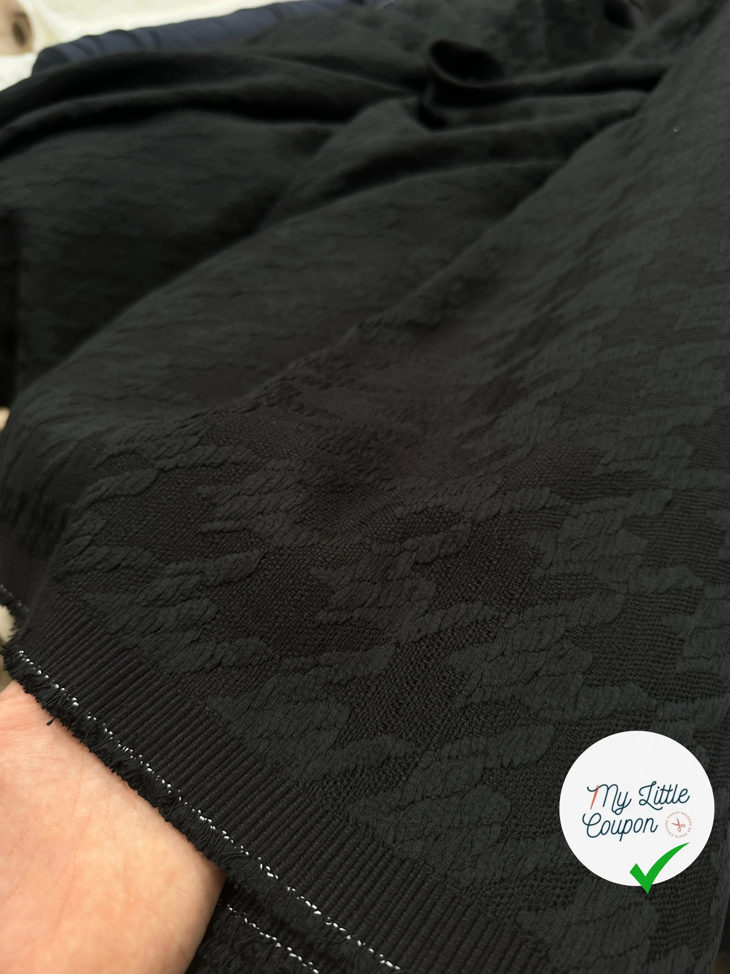 TOILE JACQUARD COTON PIED DE COQ MSO