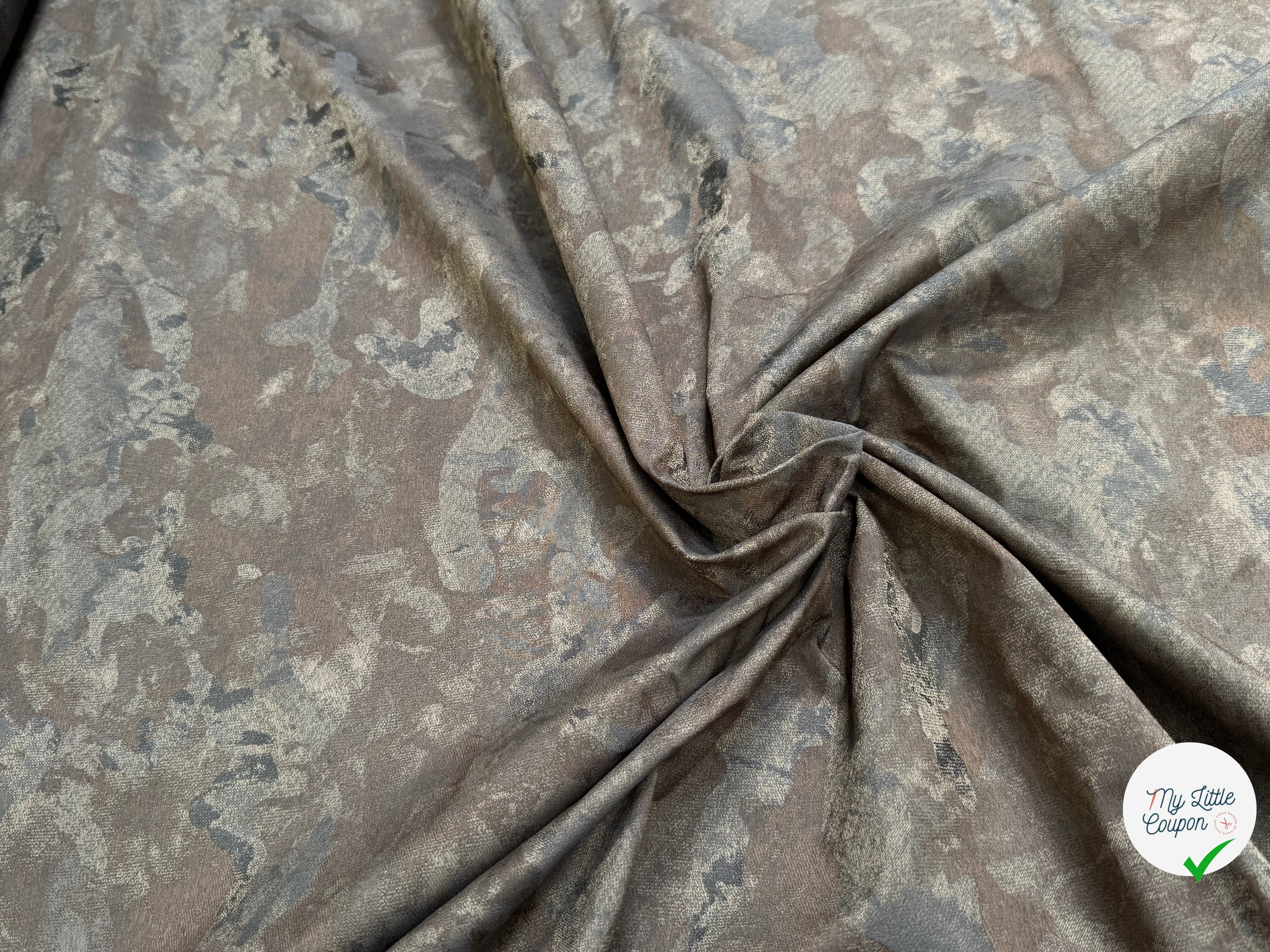 TOILE JACQUARD FIN MOTIF ARMY - My Little Coupon