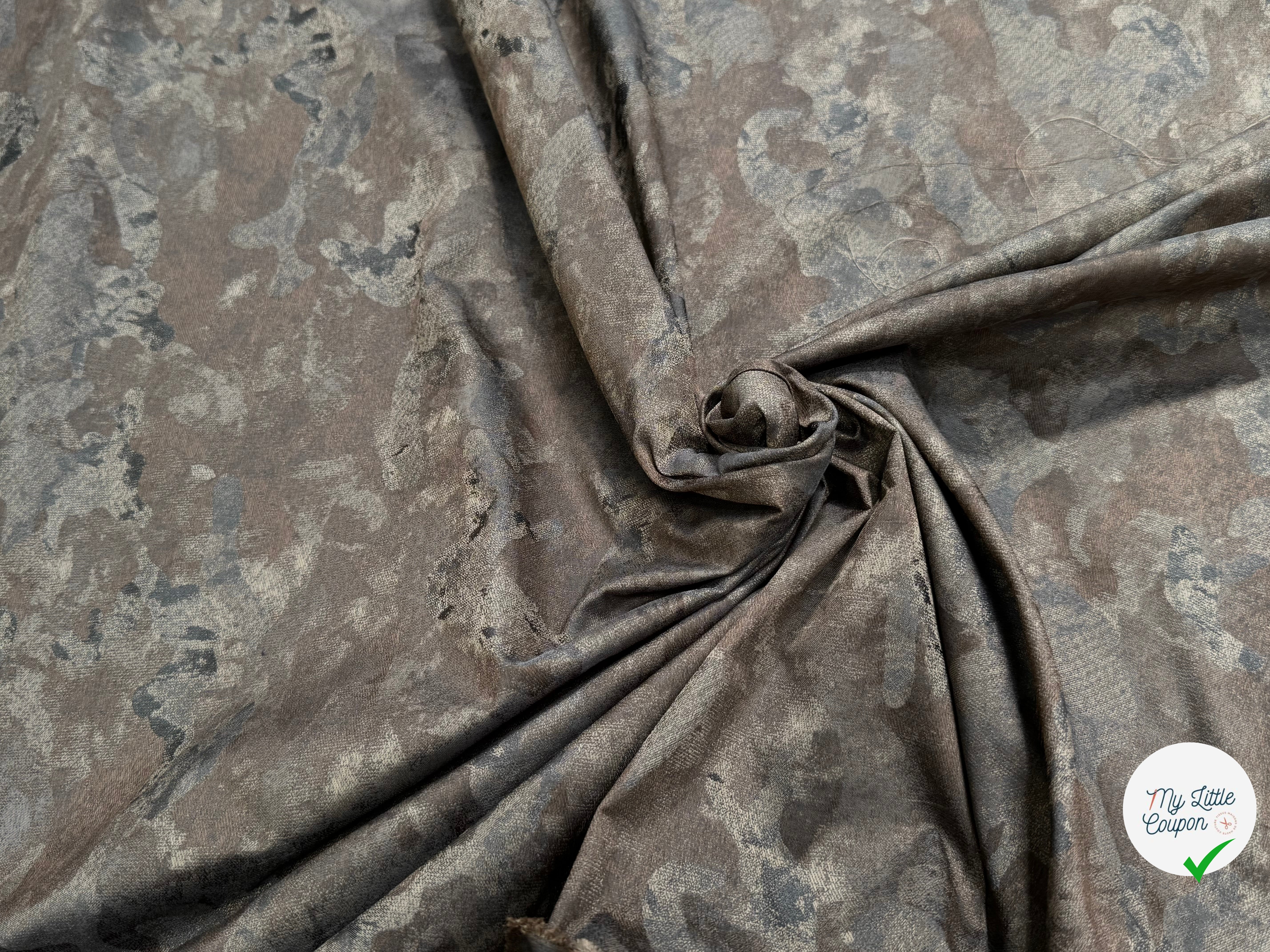TOILE JACQUARD FIN MOTIF ARMY - My Little Coupon