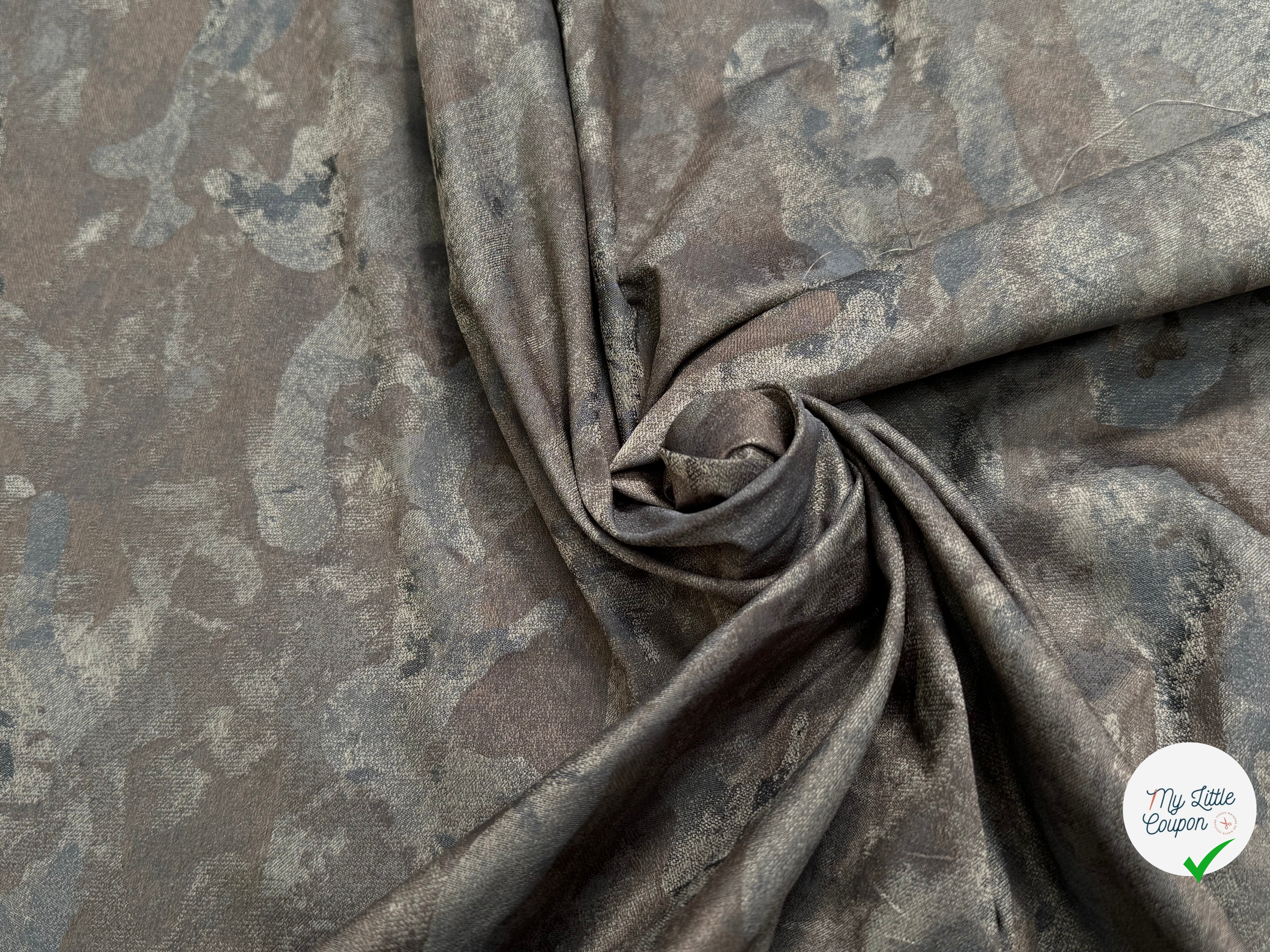 TOILE JACQUARD FIN MOTIF ARMY - My Little Coupon