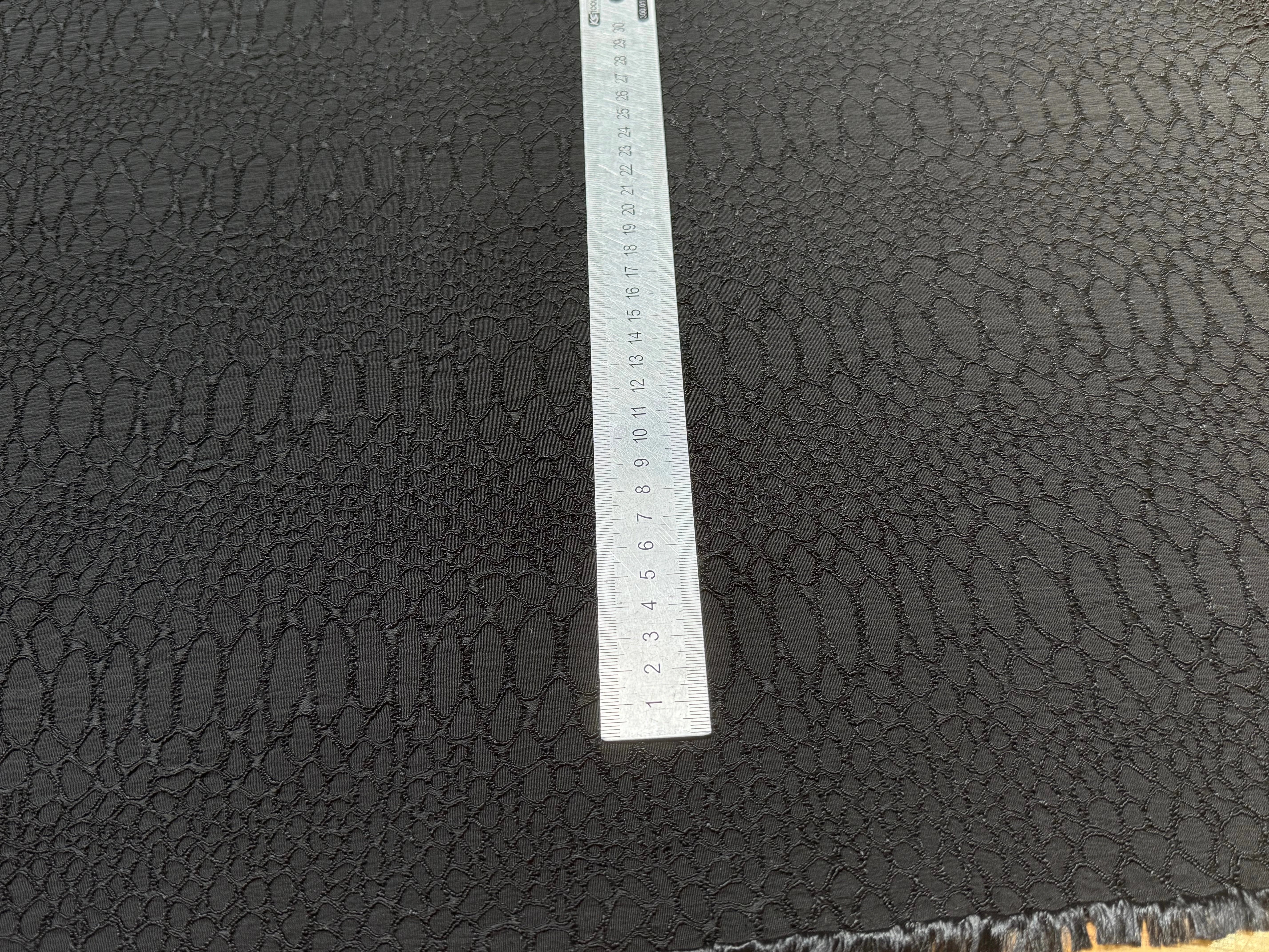 TOILE JACQUARD STRETCH NOIR 440 - My Little Coupon