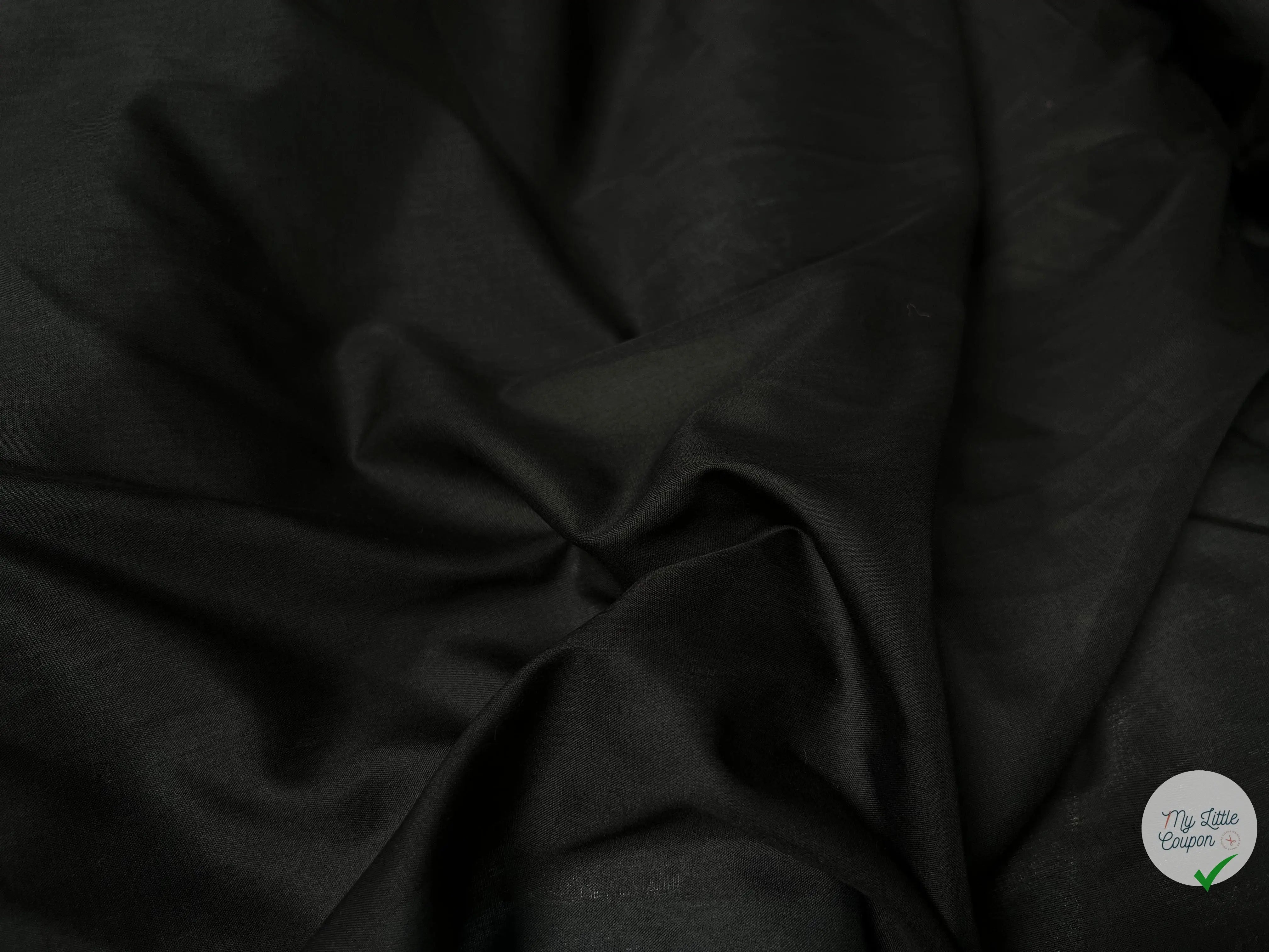 TOILE LÉGÈRE NOIRE - coupon de tissu de 3 mètres - My Little Coupon - tissu - coudre