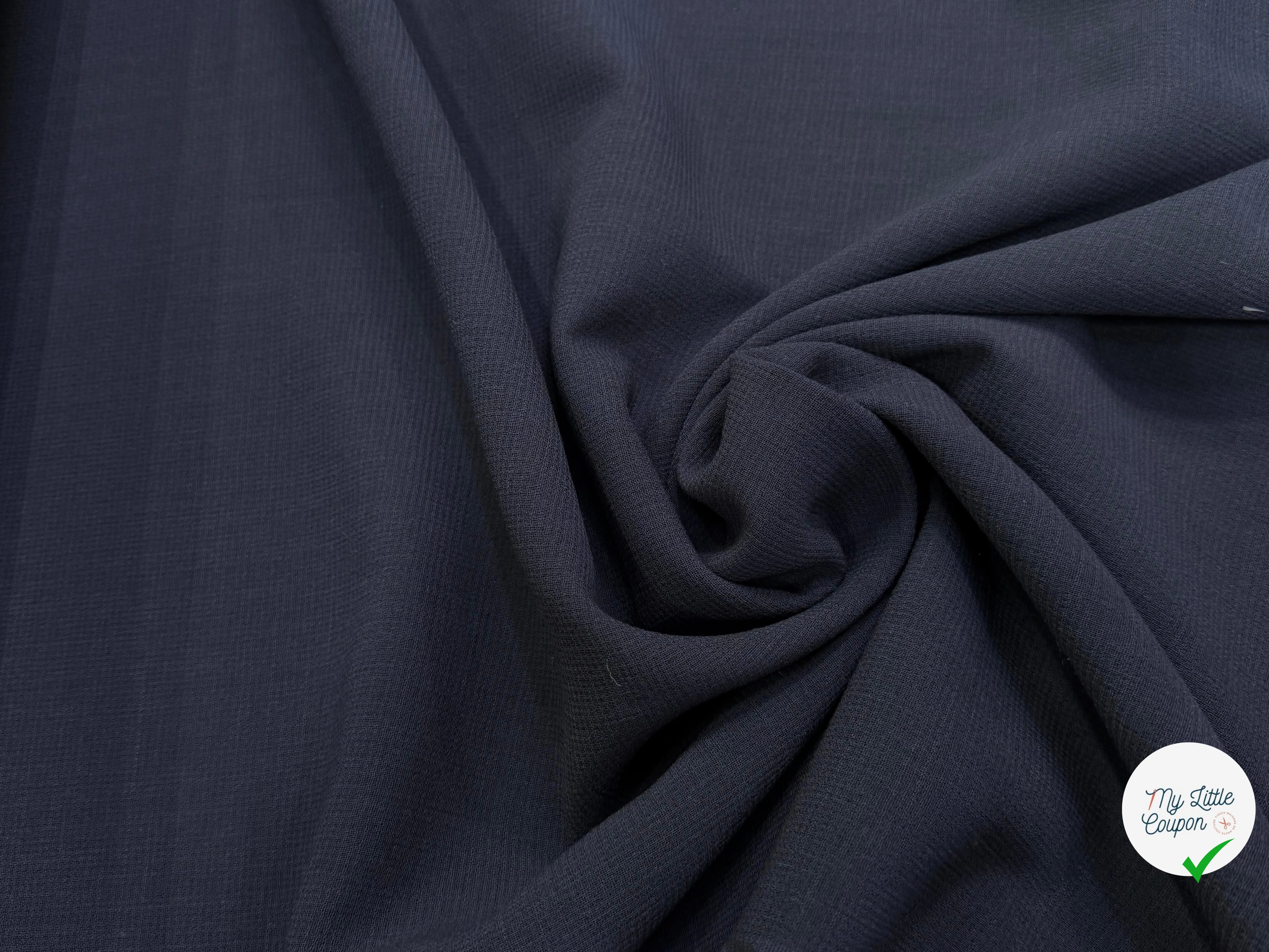 TOILE LOURDE PURE LAINE BLEU MARINE TENUE PARFAITE 100% LAINE - My Little Coupon