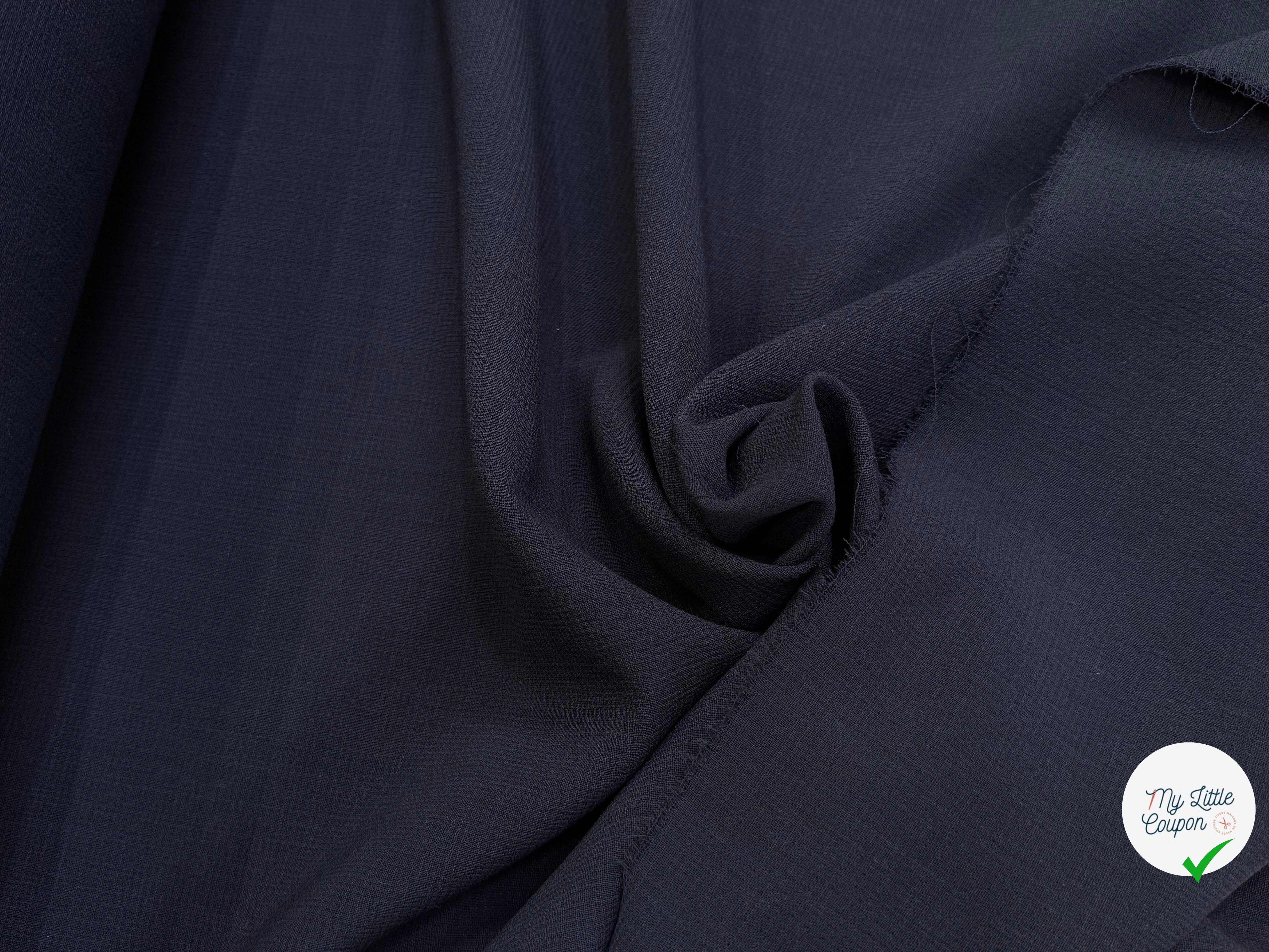 TOILE LOURDE PURE LAINE BLEU MARINE TENUE PARFAITE 100% LAINE - My Little Coupon
