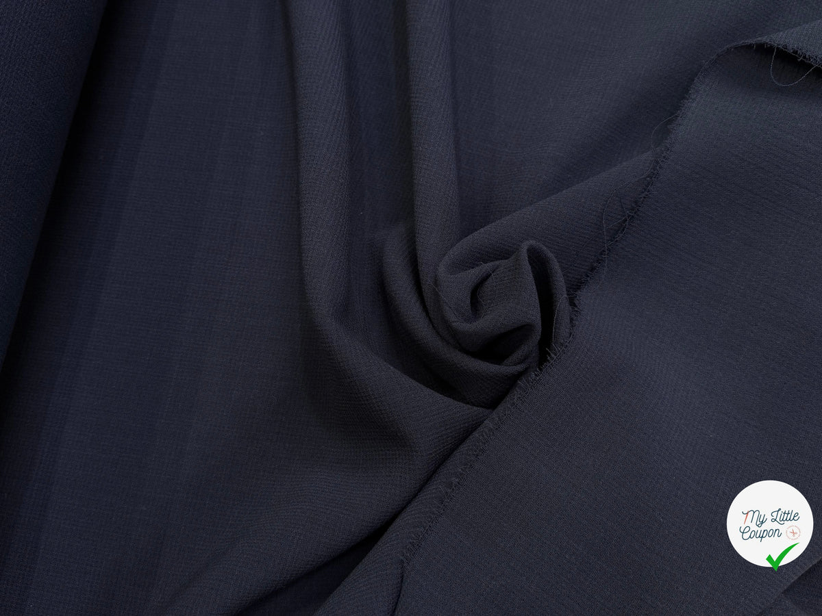 TOILE LOURDE PURE LAINE BLEU MARINE TENUE PARFAITE 100% LAINE - My Little Coupon