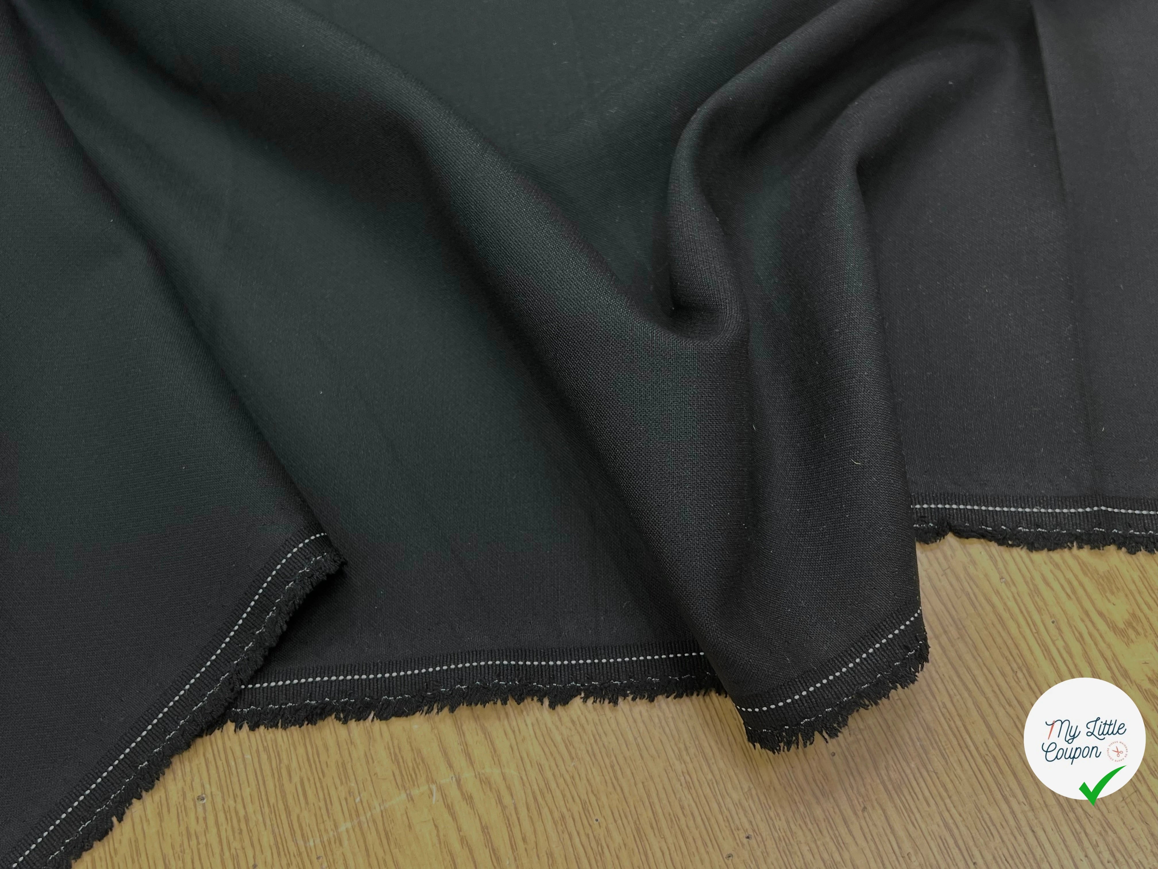 TOILE LOURDE STRETCH NOIR - My Little Coupon