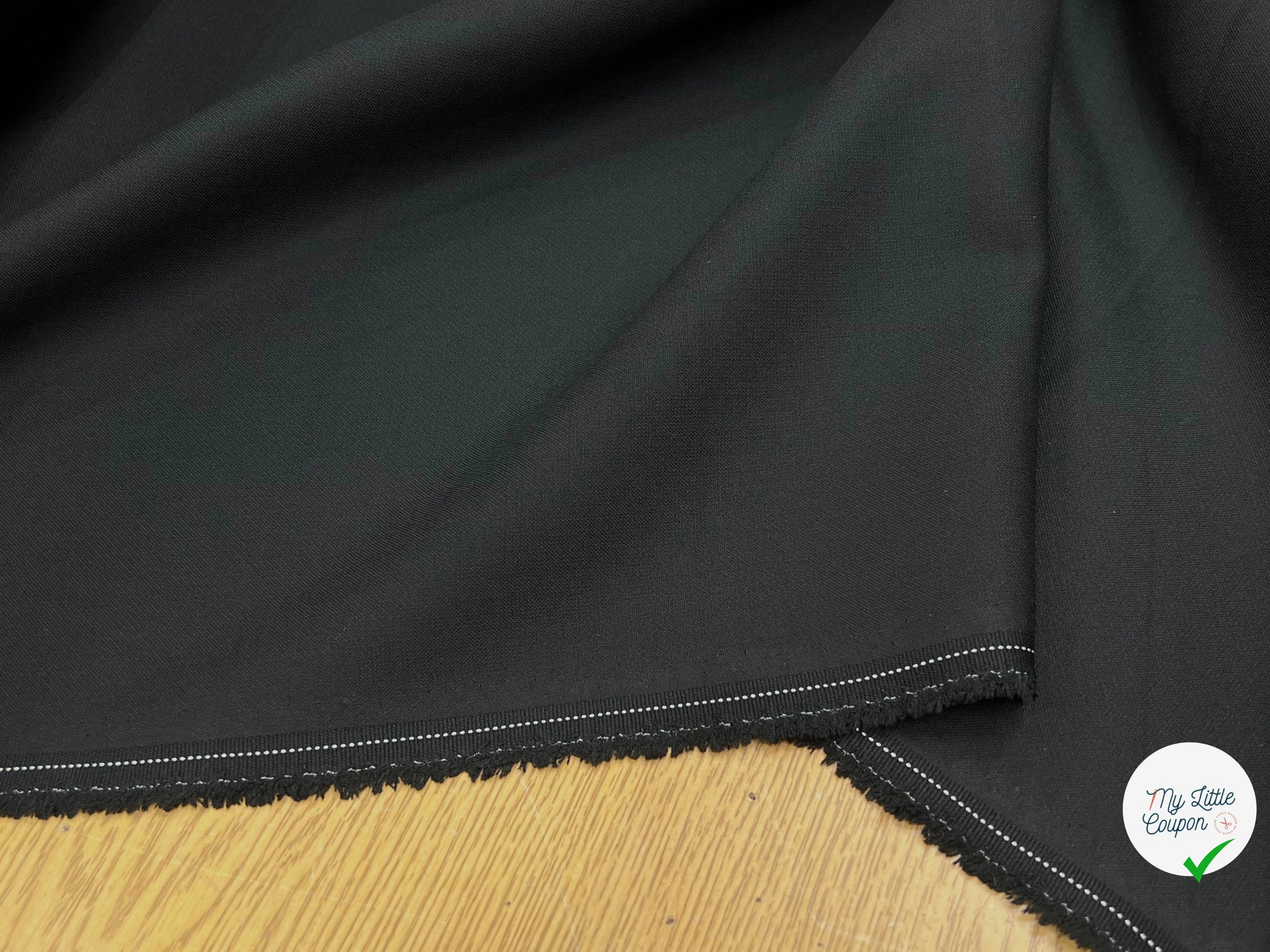 TOILE LOURDE STRETCH NOIR - My Little Coupon