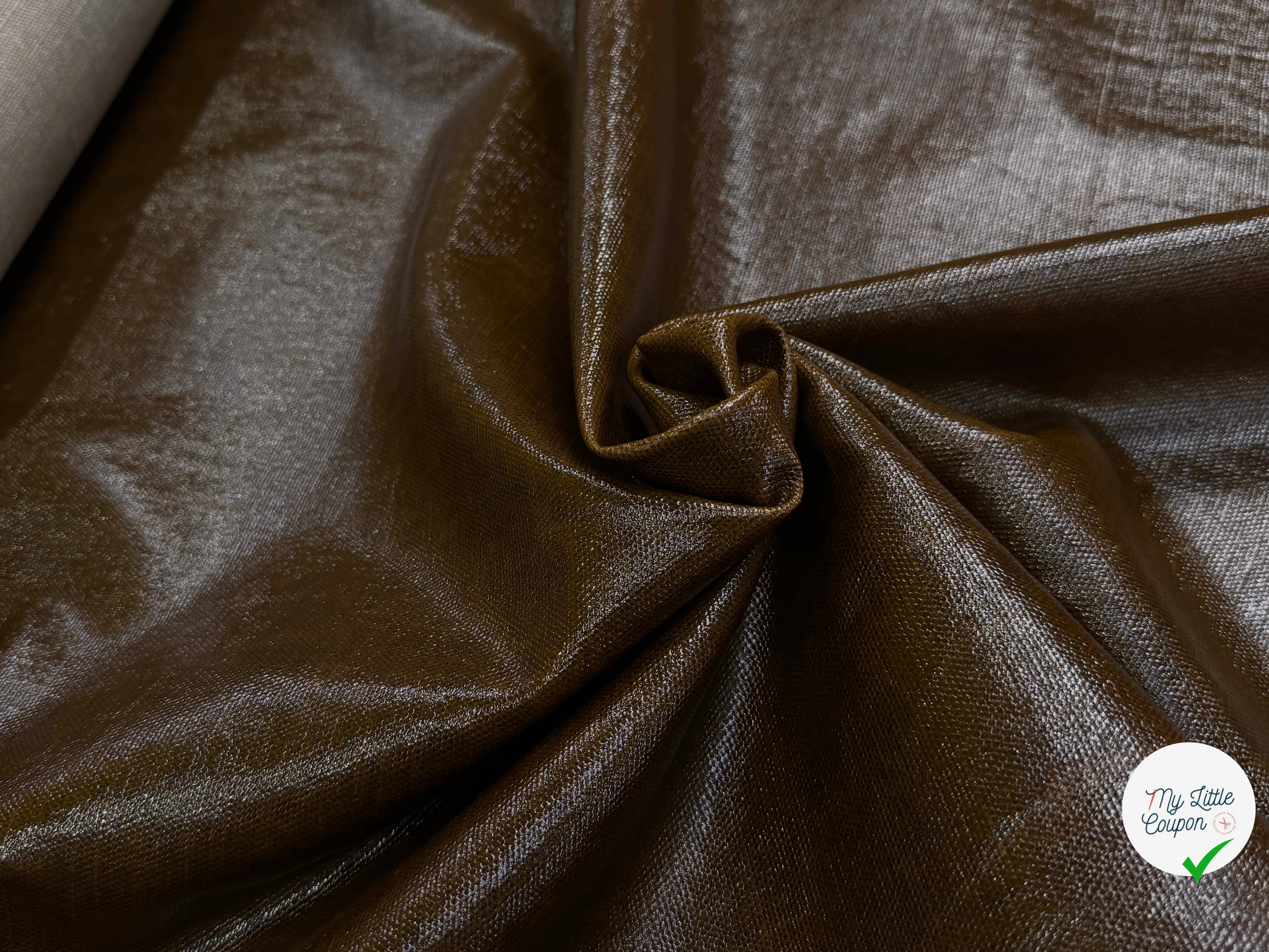 TOILE NATTÉE CONTRECOLLÉE MARRON BOIS - My Little Coupon