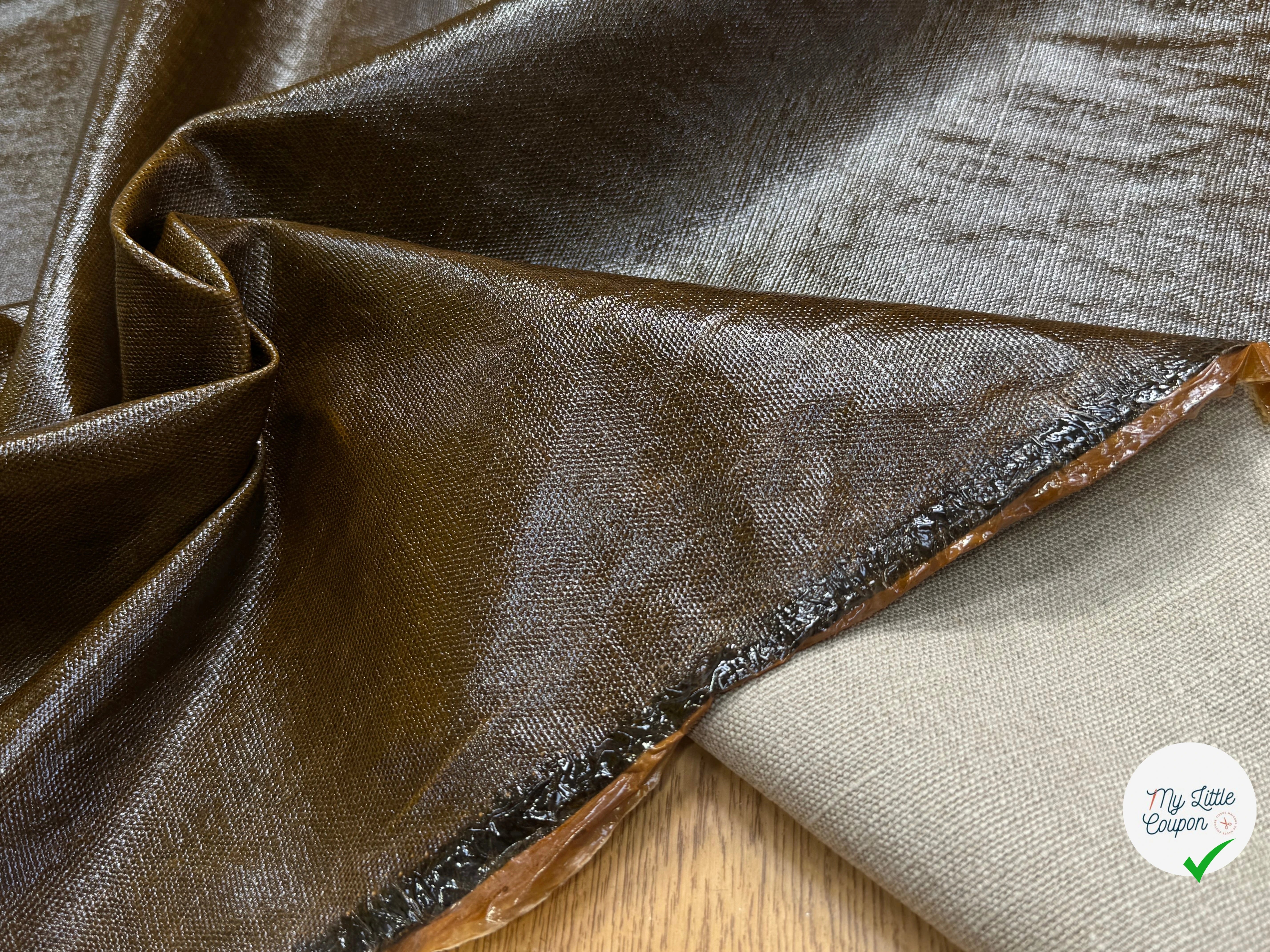 TOILE NATTÉE CONTRECOLLÉE MARRON BOIS - My Little Coupon
