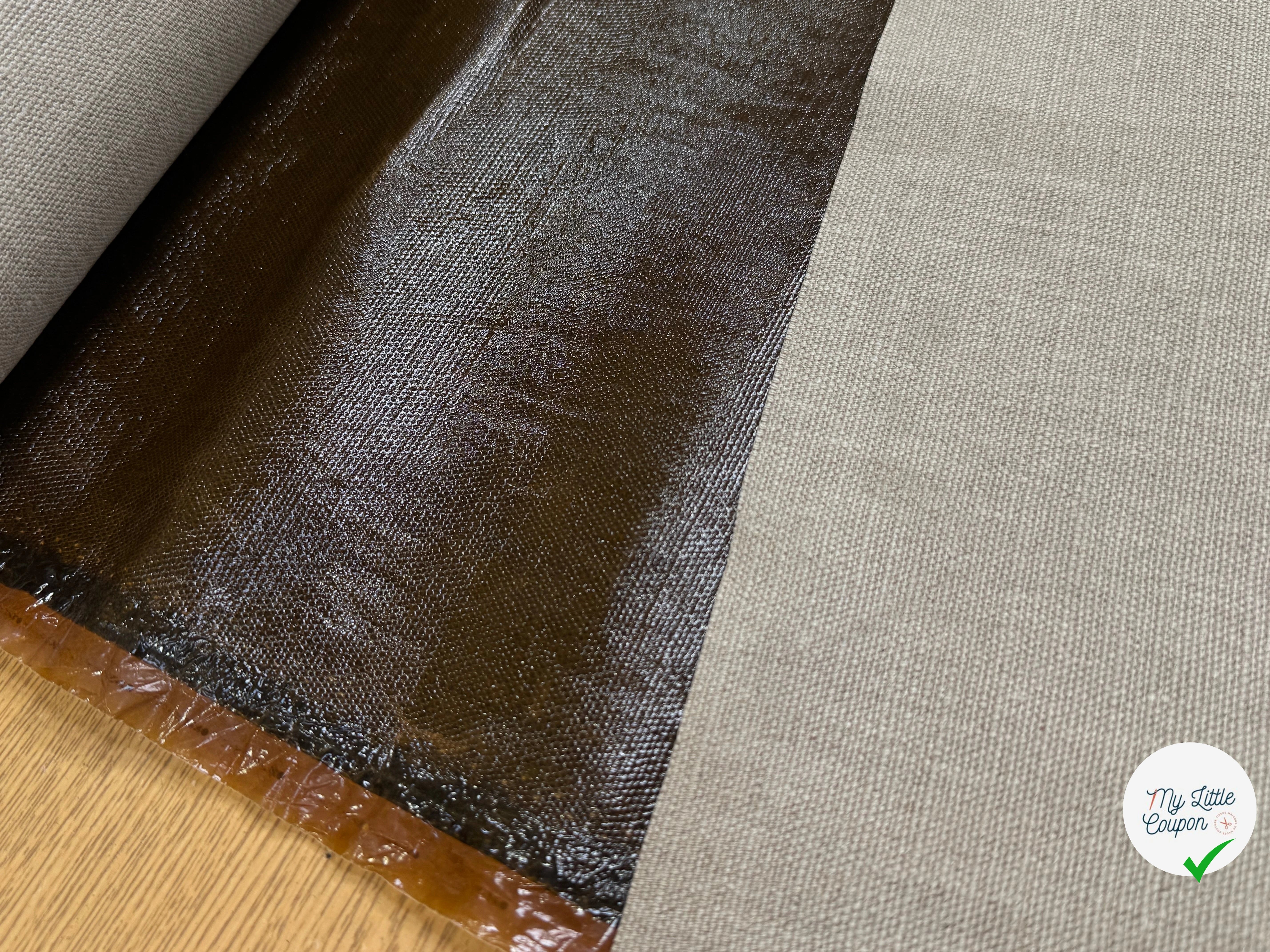 TOILE NATTÉE CONTRECOLLÉE MARRON BOIS - My Little Coupon