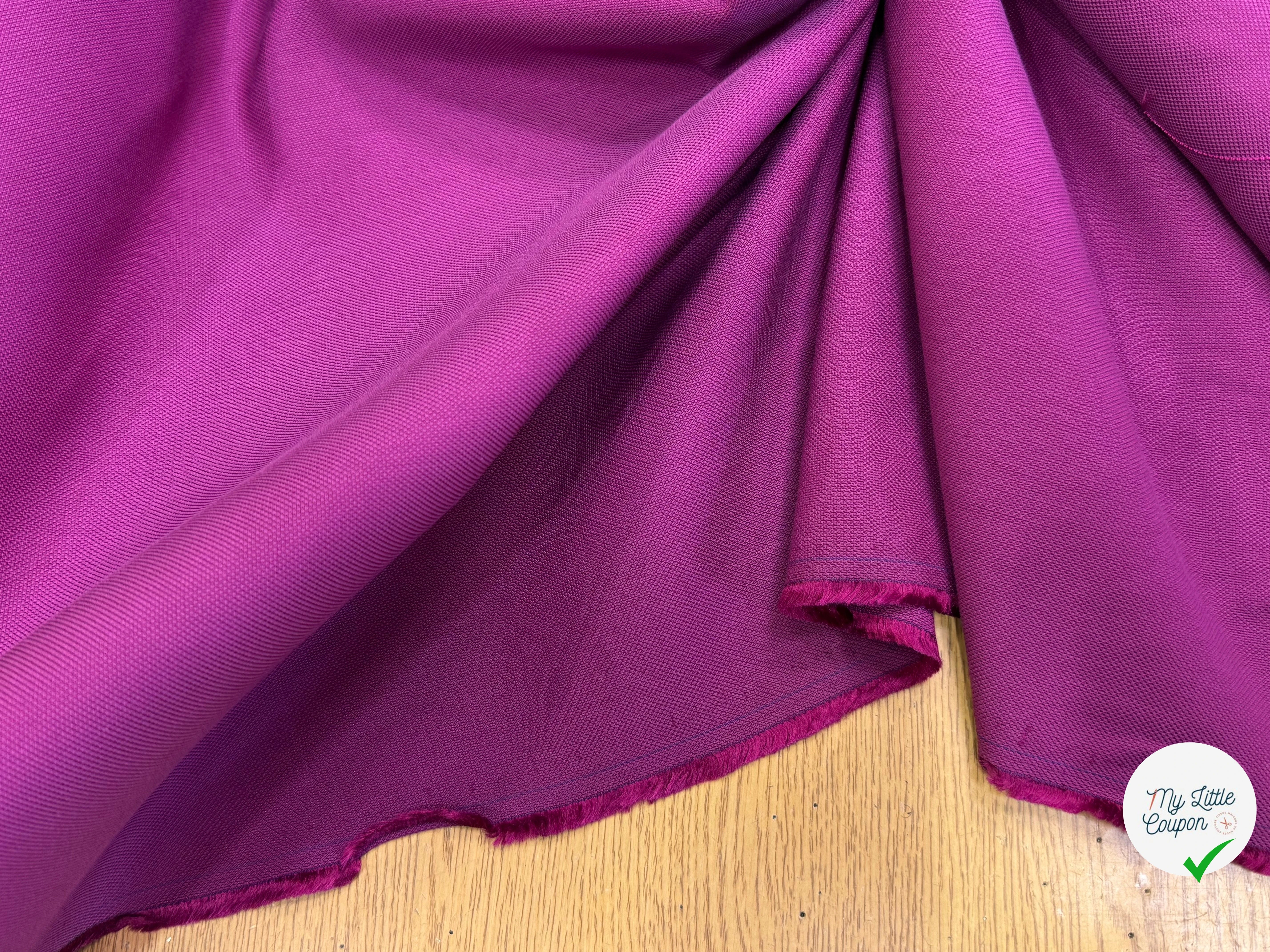 TOILE NATTÉE COTON ET LIN VIOLET CLAIR BELLE TENUE 20% LIN - My Little Coupon
