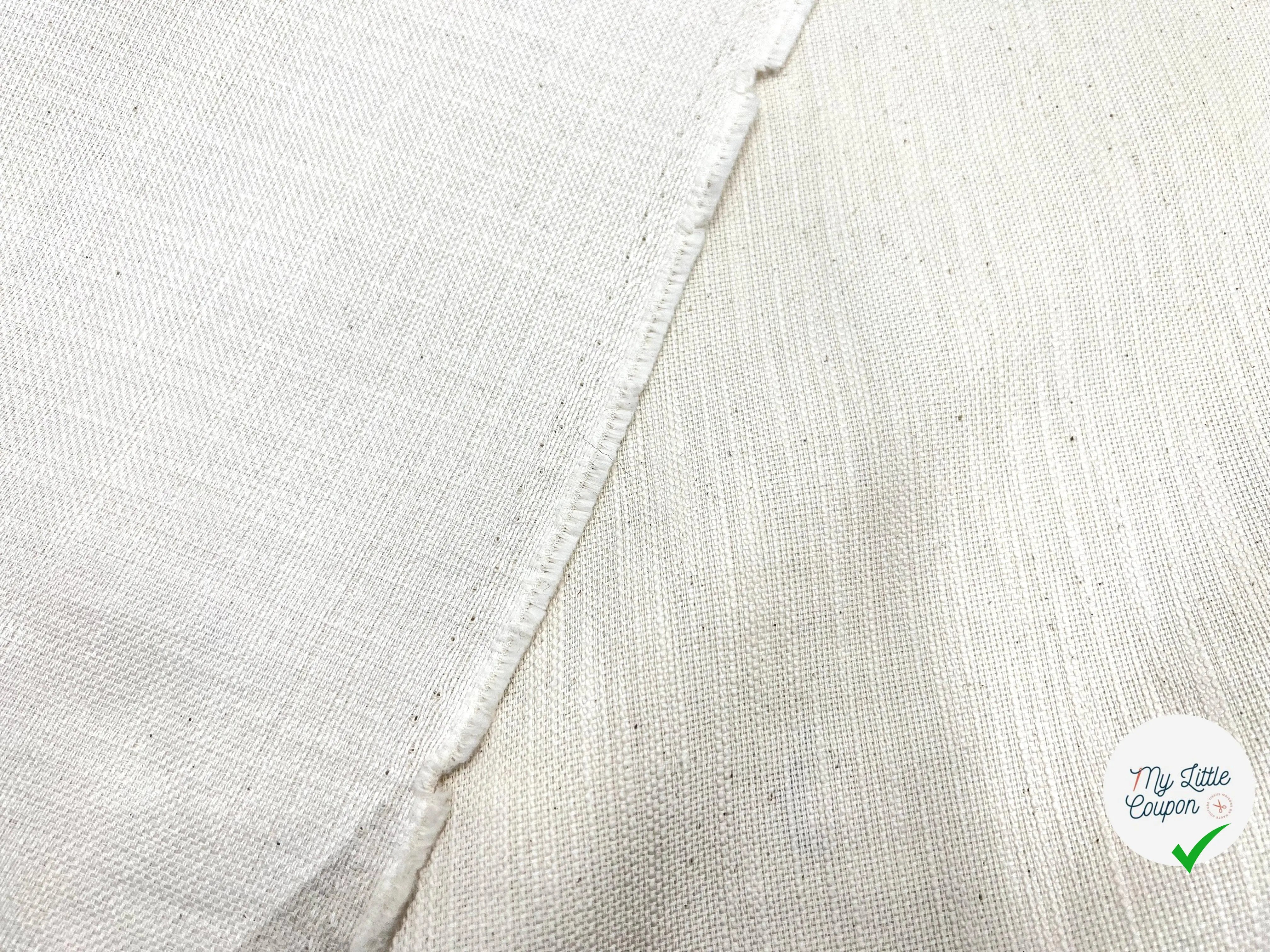 TOILE NATTÉE DE COTON OFF WHITE FAÇON LIN - My Little Coupon - tissu - coudre