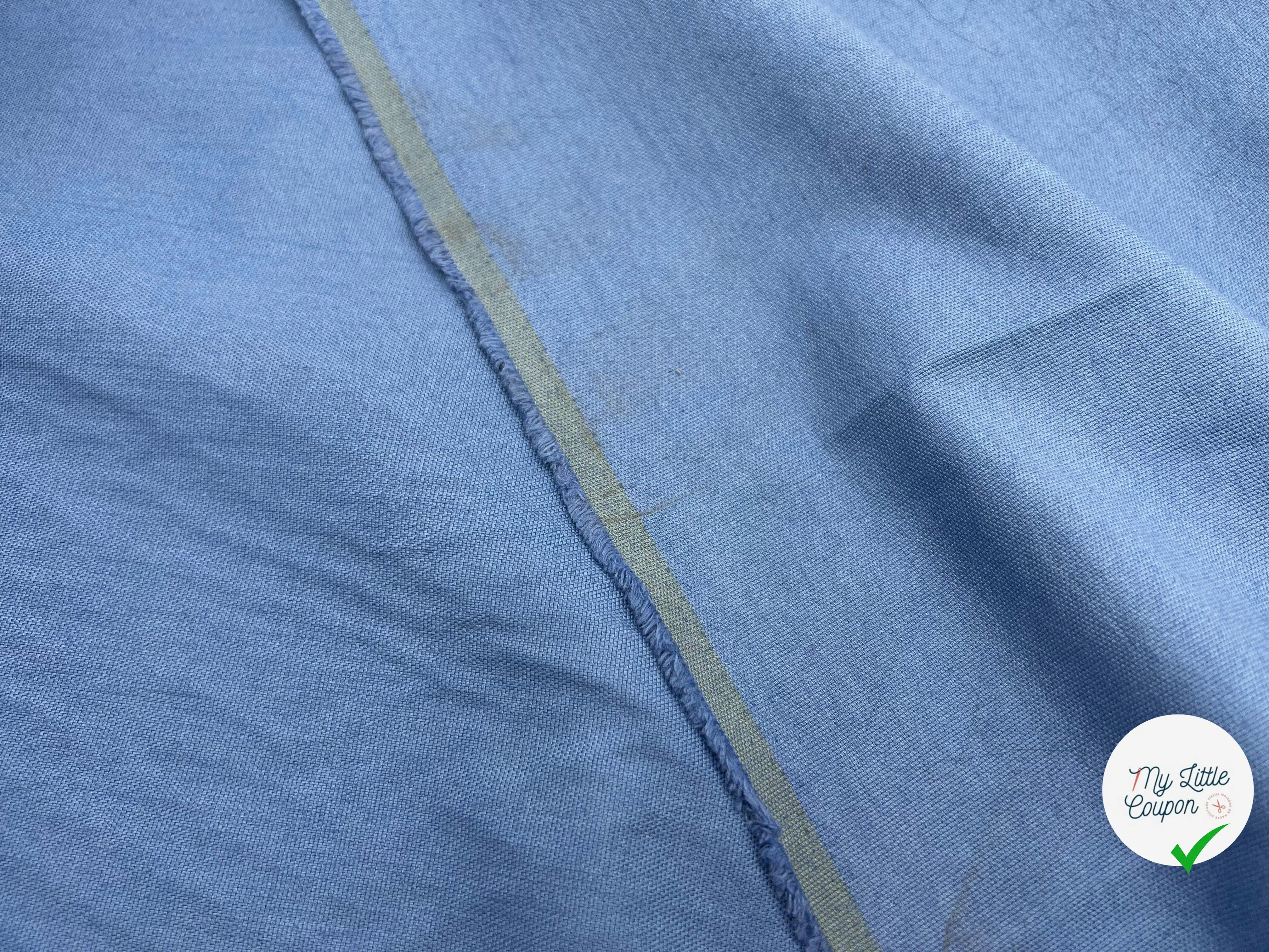 TOILE NATTÉE DE COTON STRETCH BLEU DE PRUSSE - My Little Coupon - tissu - coudre