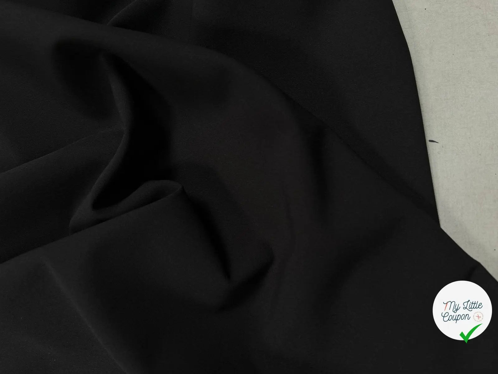 TOILE NOIRE FINEMENT SERGÉE STRETCH - My Little Coupon - tissu - coudre