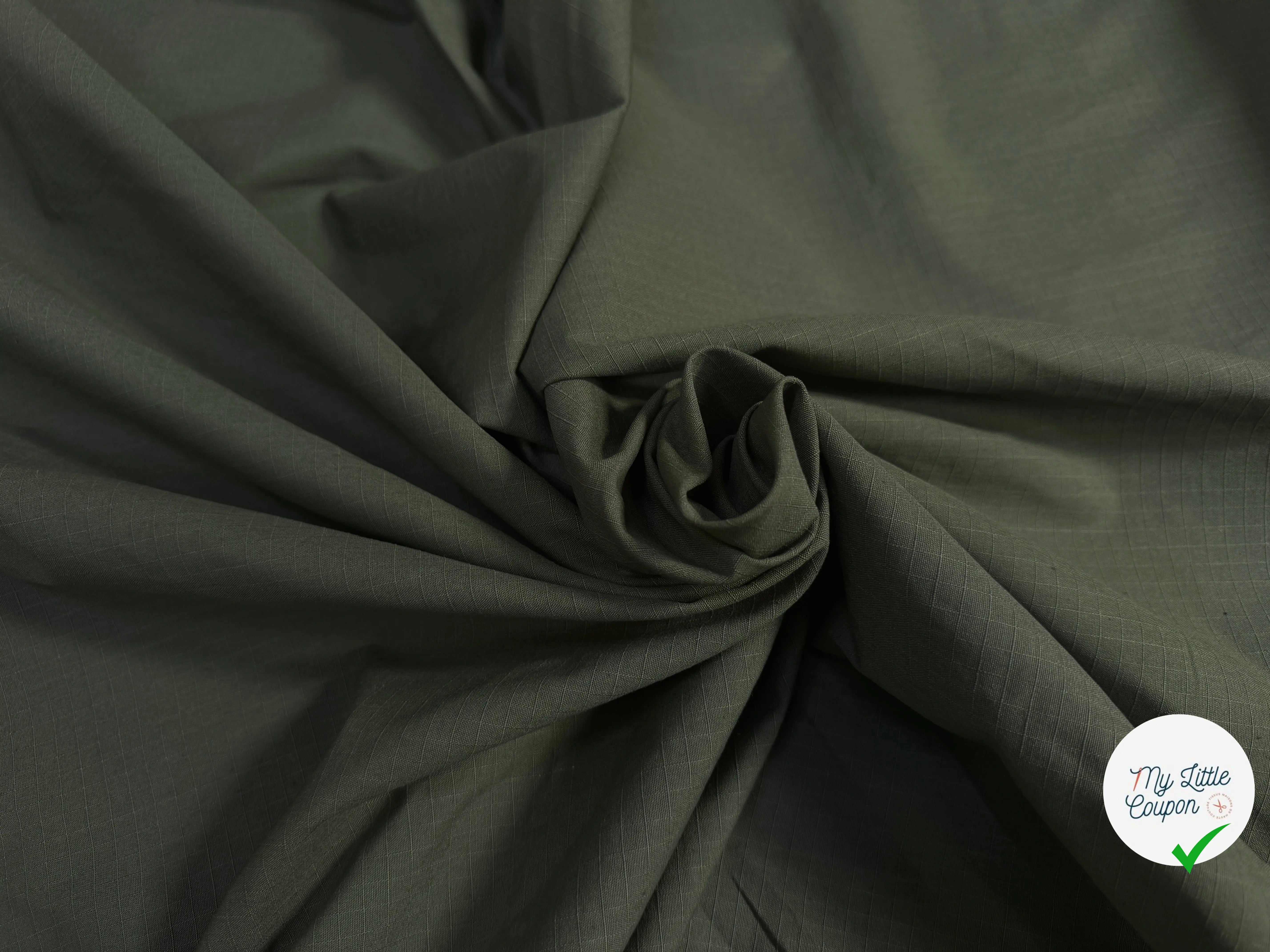 TOILE PARACHUTE VERT QUADRILLEE 100% COTON - My Little Coupon
