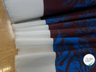 TOILE PARKA MOTIF CREATORE MARRON ET BLEU - My Little Coupon