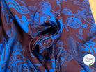 TOILE PARKA MOTIF CREATORE MARRON ET BLEU - My Little Coupon