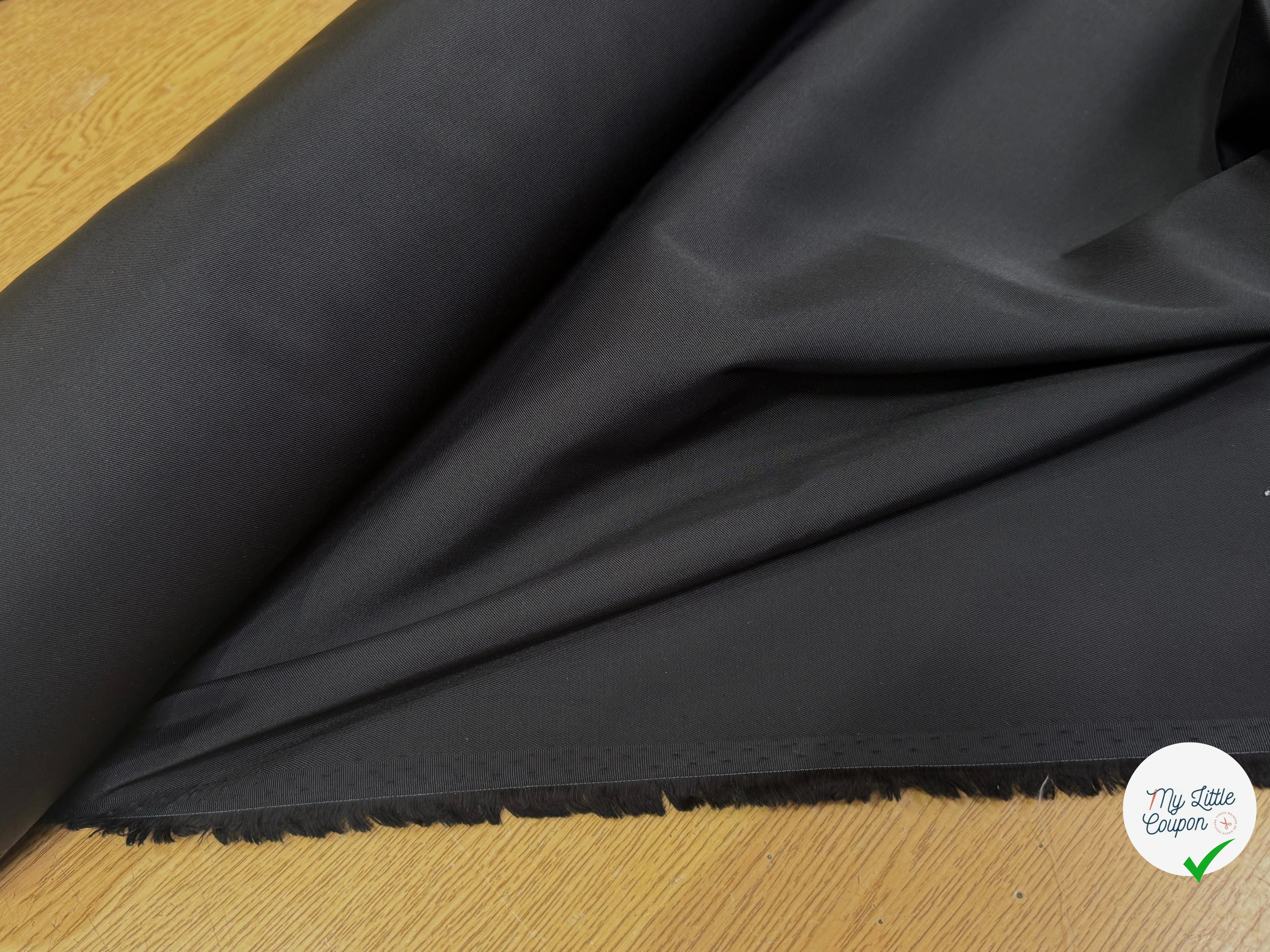 TOILE PARKA POLYAMIDE LOURDE NOIR SERGÉ - My Little Coupon