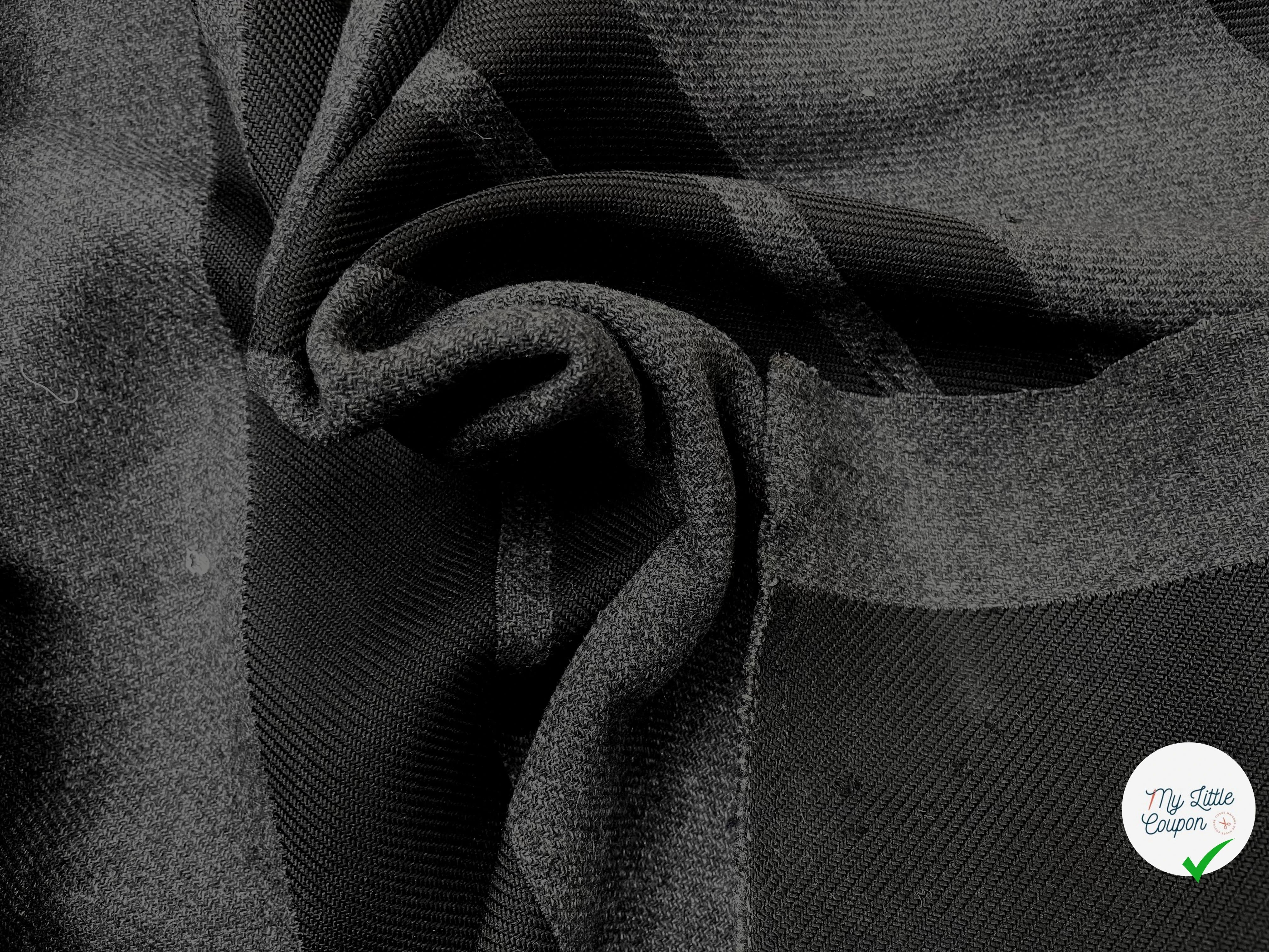 TOILE POLYLAINE GRIS RAYURES NOIRES - My Little Coupon