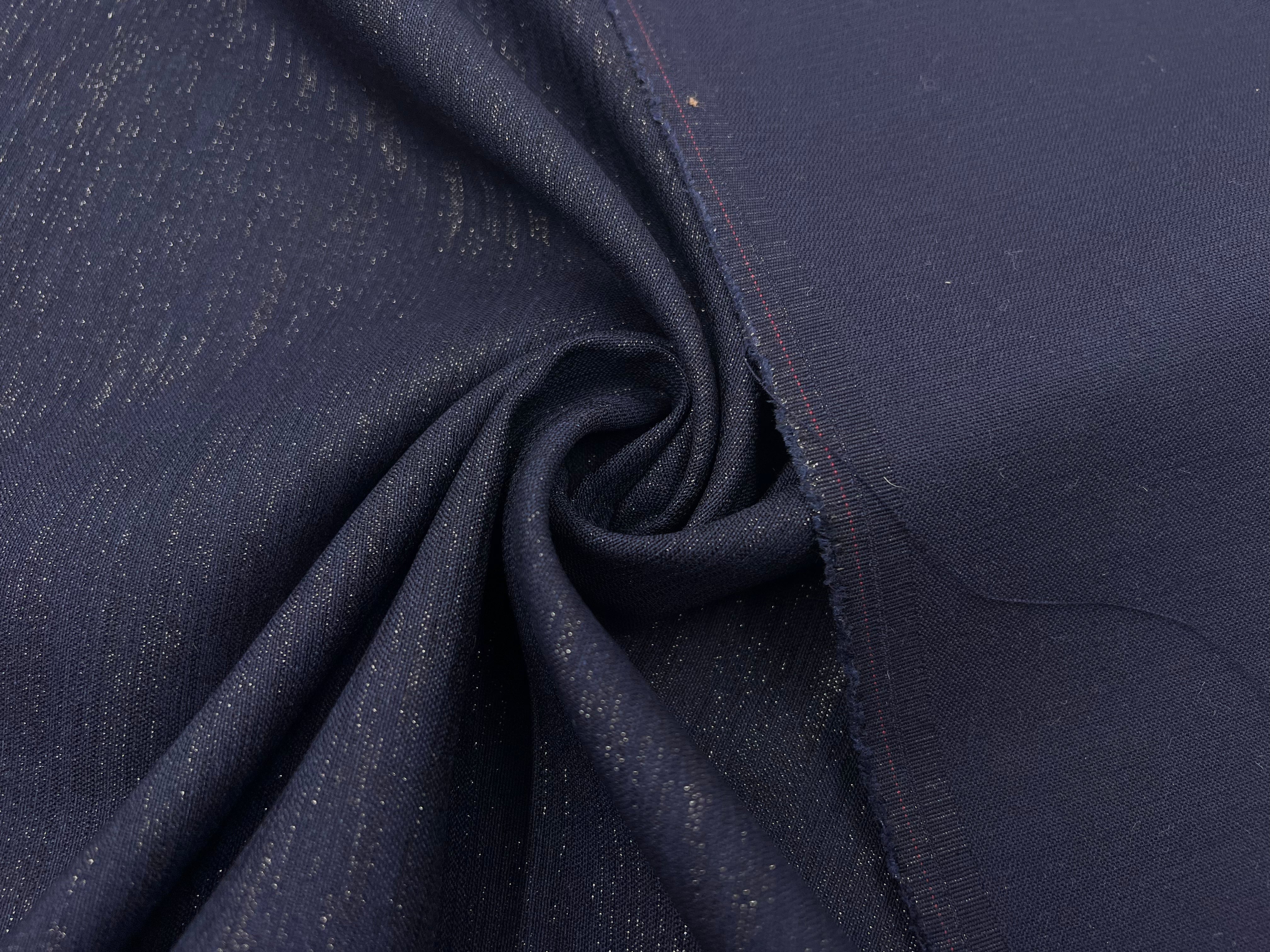 TOILE POLYLAINE MÉTALLISÉ MARINE MSO