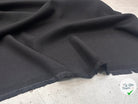 TOILE SOUPLE VISCOSE LAINE VIERGE NOIR ITALIE LEGERES RAYURES MSO