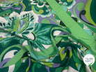 TOILE STRETCH FLORALE VERTE - My Little Coupon