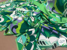 TOILE STRETCH FLORALE VERTE - My Little Coupon