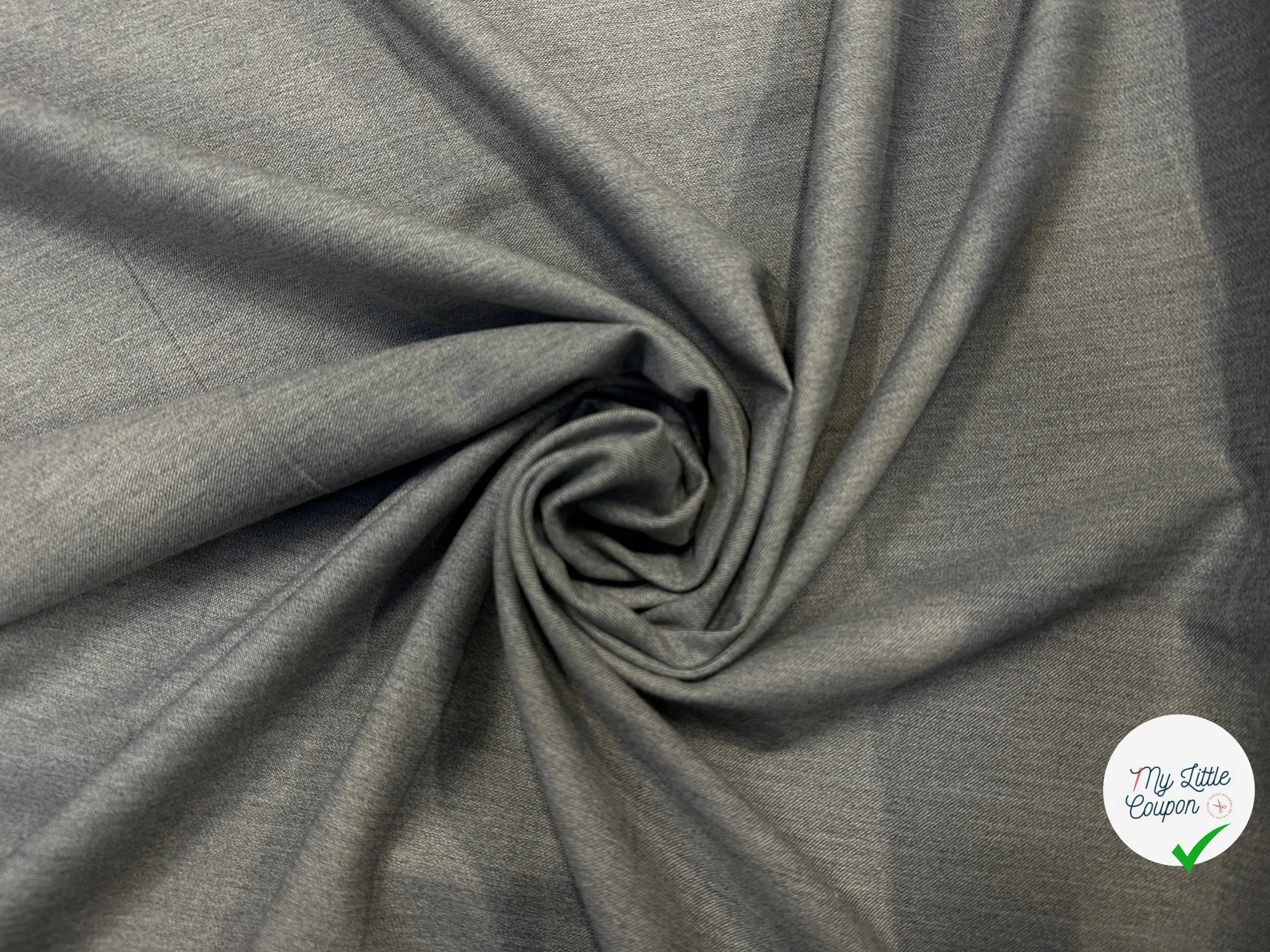 TOILE STRETCH POLYVISCOSE FACON DENIM - My Little Coupon