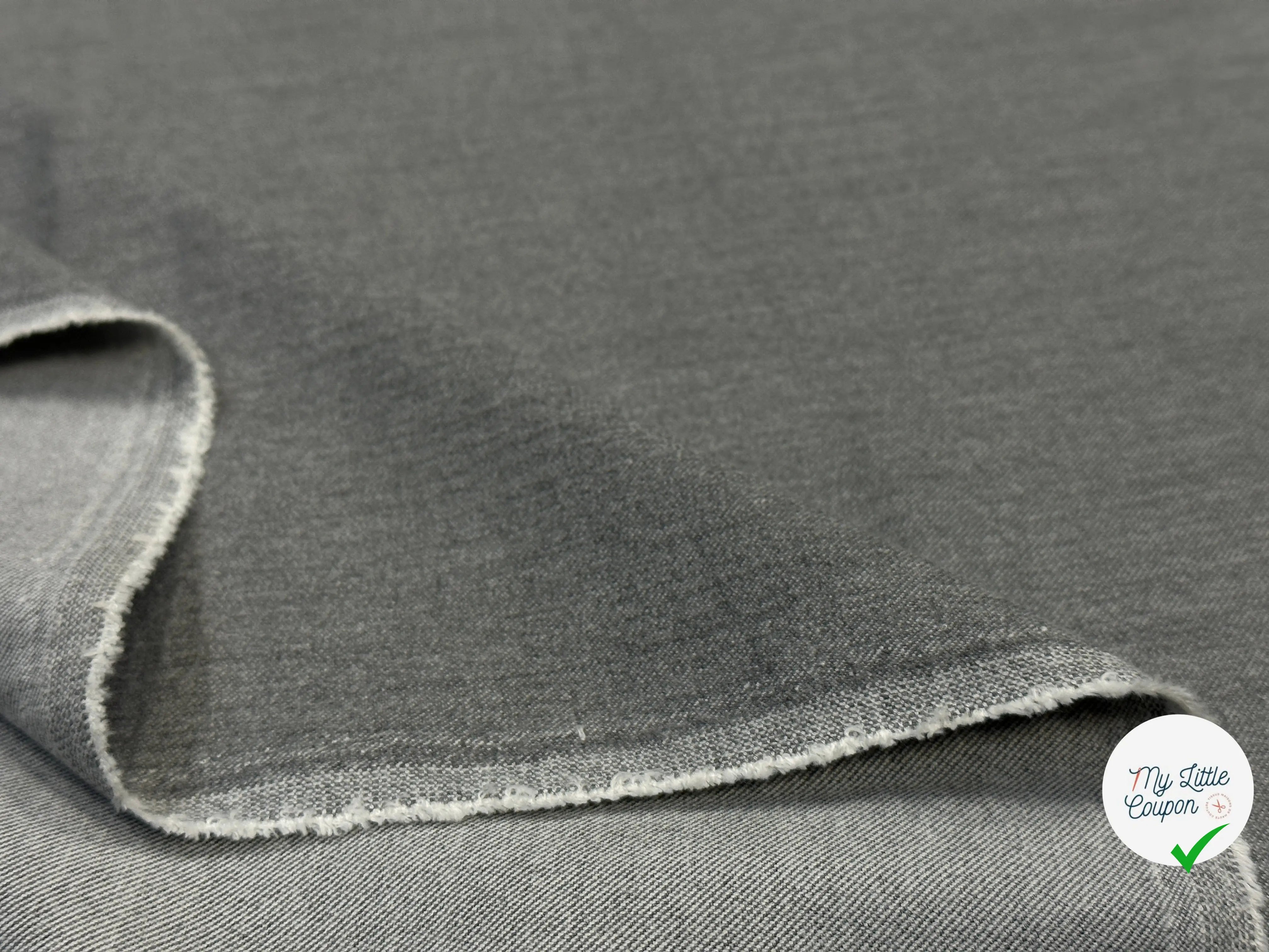 TOILE STRETCH POLYVISCOSE FACON DENIM - My Little Coupon