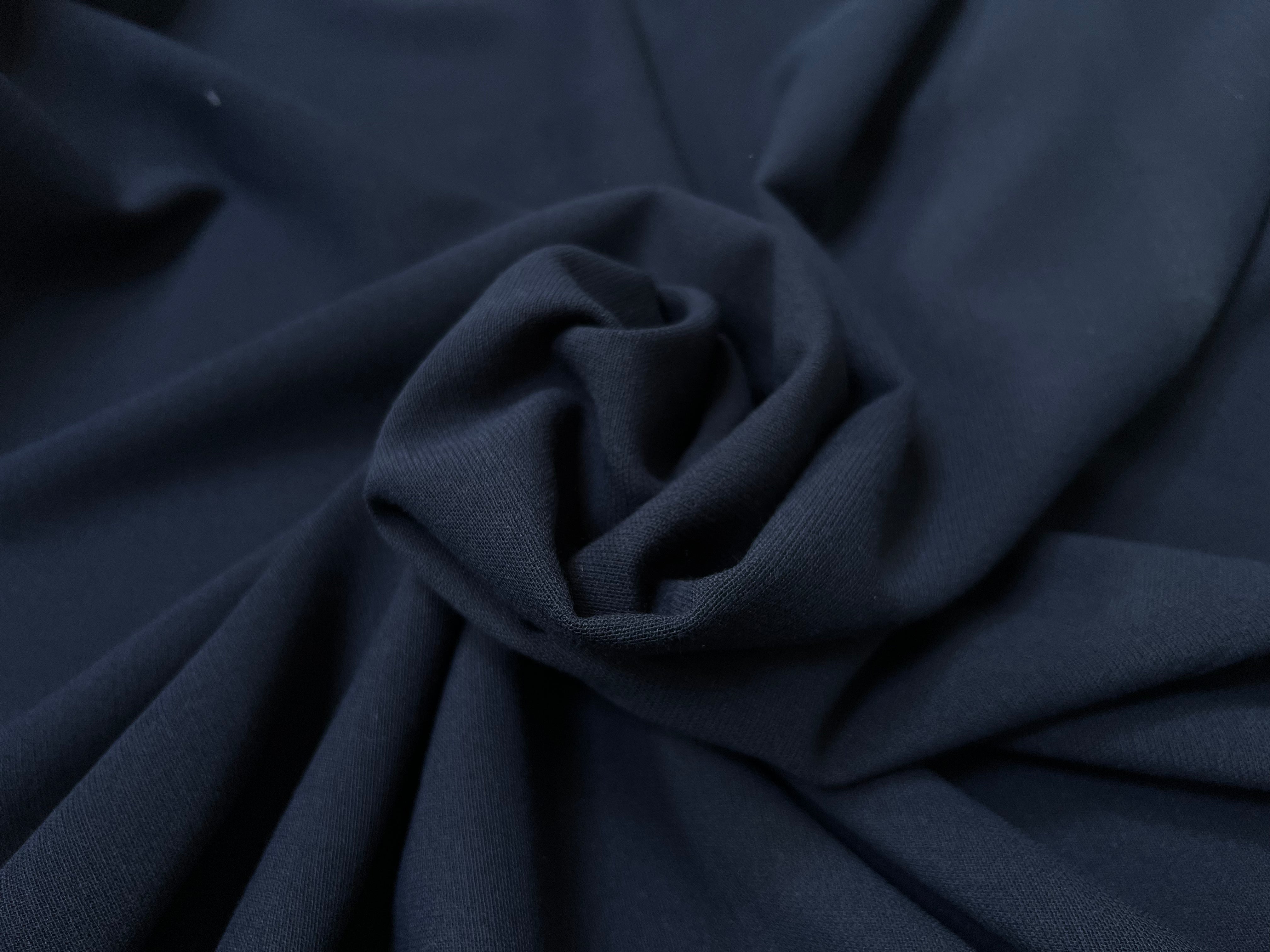 TOILE STRETCH VISCOSE BLEU MARINE - My Little Coupon