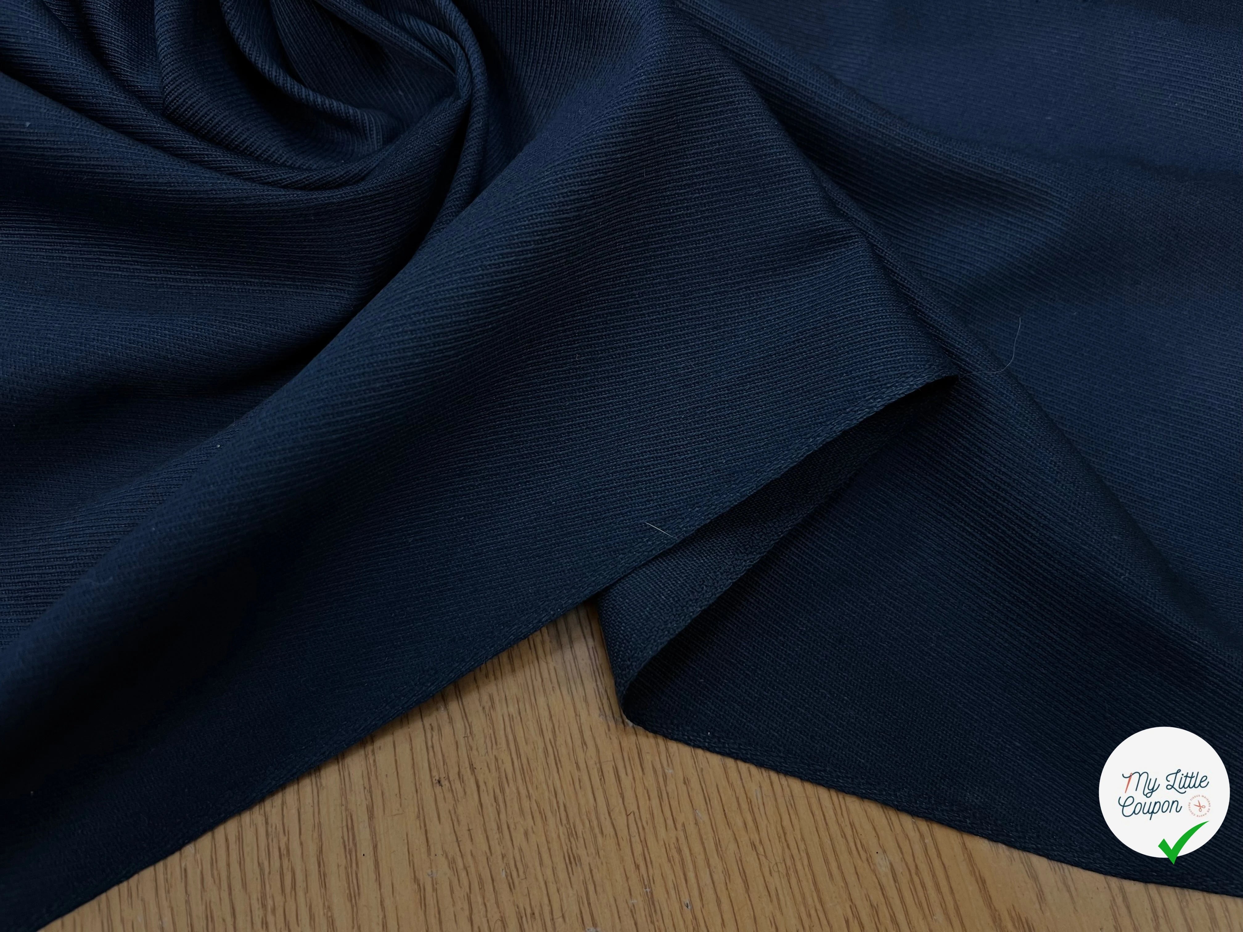 TOILE STRIÉE POLYESTER BLEU FONCÉ 113CM - My Little Coupon