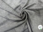 TOILE TISSÉE COTON LIN ARMURE APPARENTE CRÈME ARGENTÉ À RAYURES NOIRES - My Little Coupon