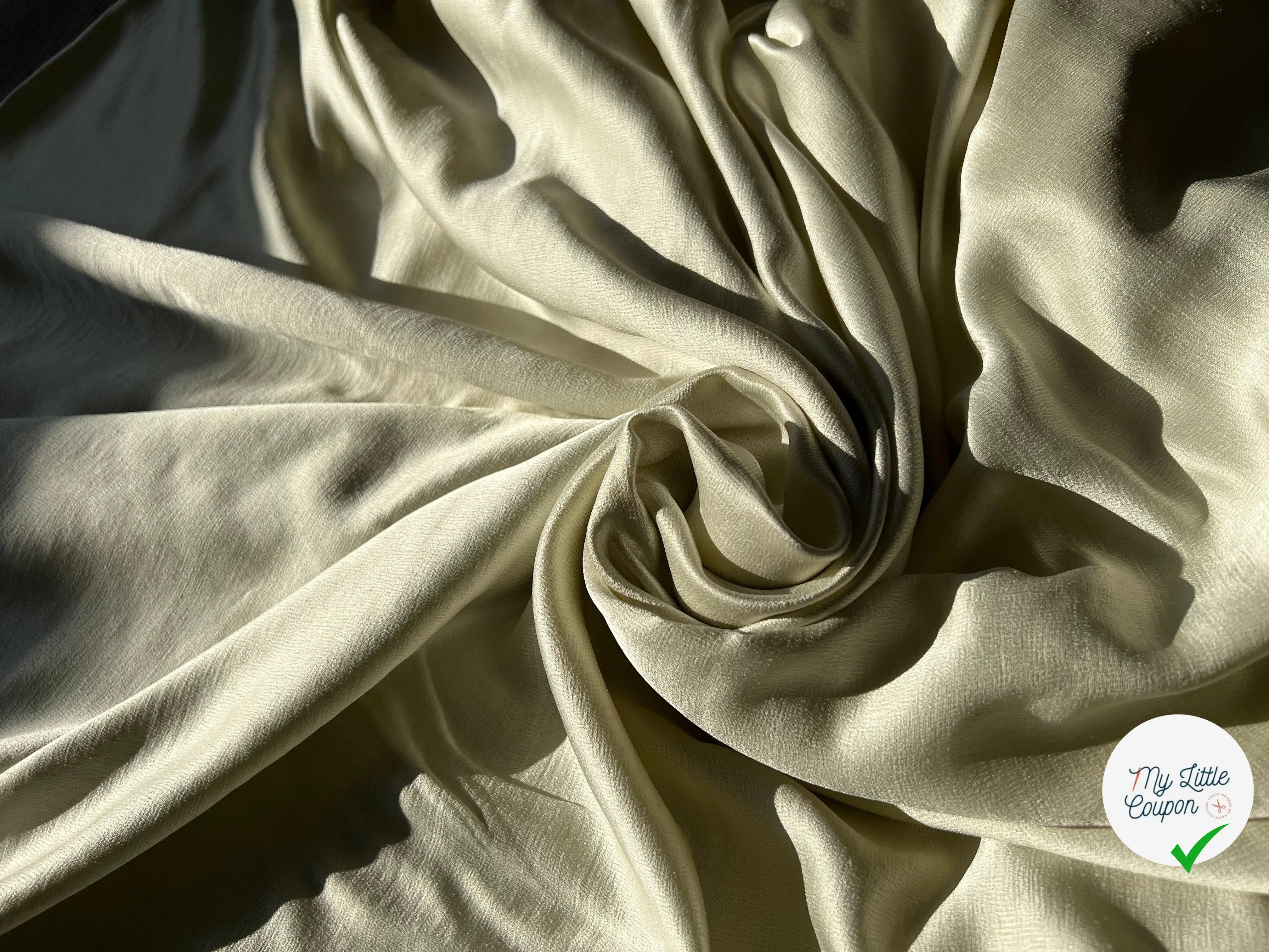 TOILE VISCOSE CRÈME MI PEAU D'ANGE / MI SHANTUNG - My Little Coupon - tissu - coudre