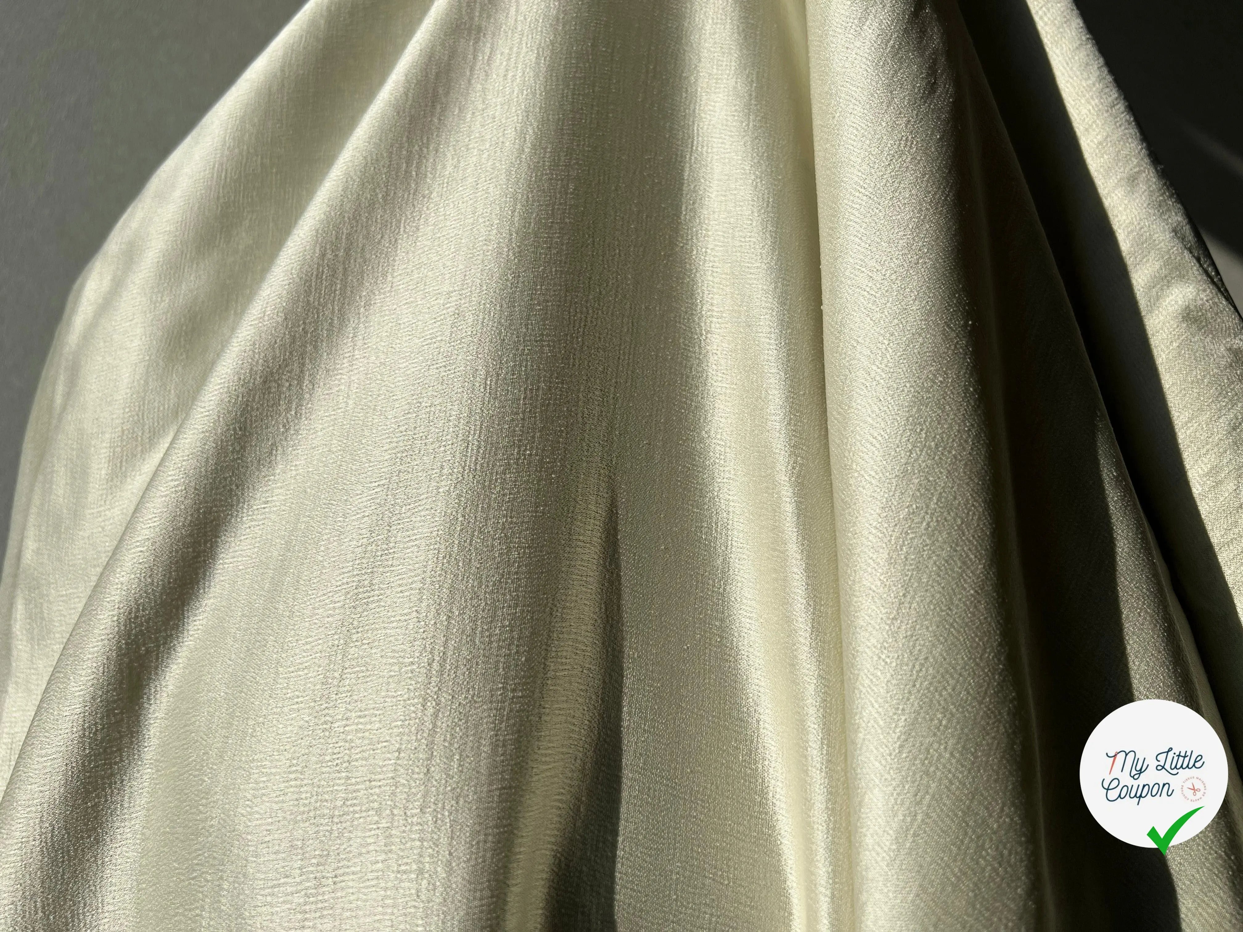 TOILE VISCOSE CRÈME MI PEAU D'ANGE / MI SHANTUNG - My Little Coupon - tissu - coudre