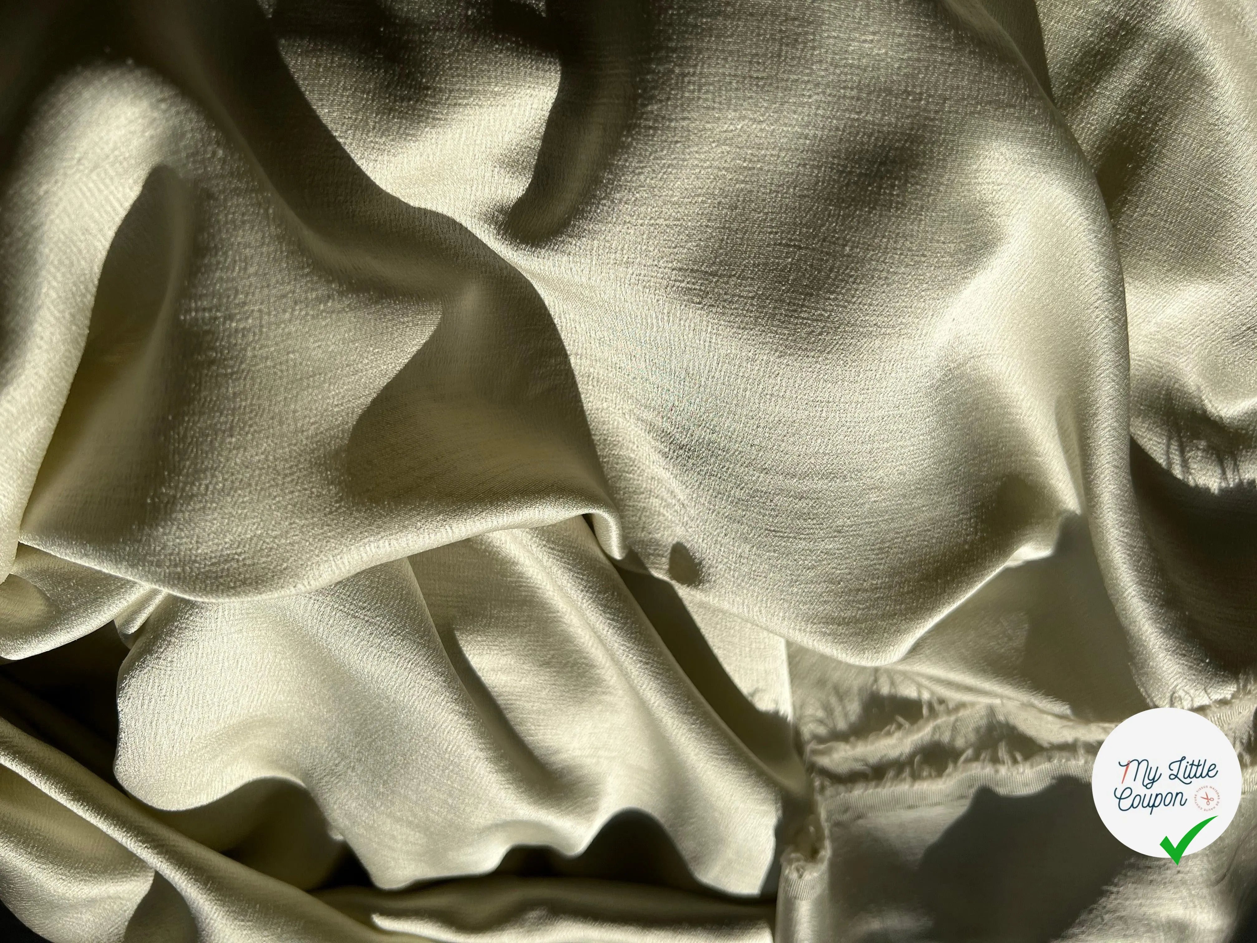 TOILE VISCOSE CRÈME MI PEAU D'ANGE / MI SHANTUNG - My Little Coupon - tissu - coudre