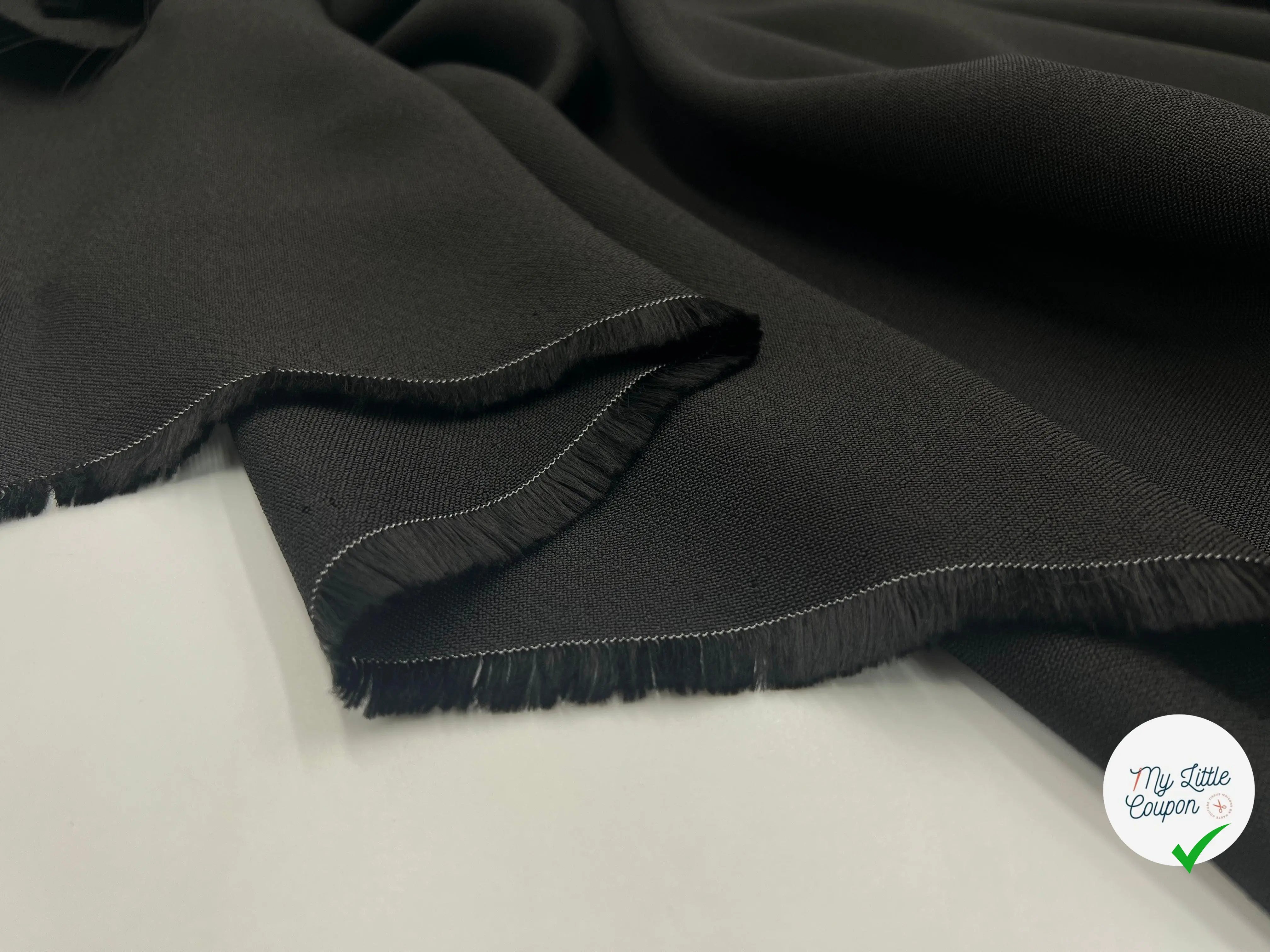 TOILE VISCOSE NOIRE BELLE TENUE - My Little Coupon - tissu - coudre