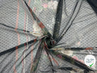 TULLE PLUMETIS IMPRIMÉ DE FLEURS FOND NOIR - My Little Coupon - tissu - coudre