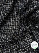 TWEED BLACK & BLUE 19%VISCOSE - My Little Coupon