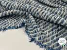 TWEED BLEU ET BLANC SPRING DIAGONALES - My Little Coupon - tissu - coudre