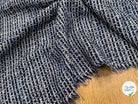 TWEED BLEU MARINE ET BLANC COTON ET LUREX - My Little Coupon