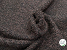 TWEED BOUCLETTE 100% LAINE MARRON - My Little Coupon