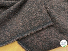 TWEED BOUCLETTE 100% LAINE MARRON - My Little Coupon