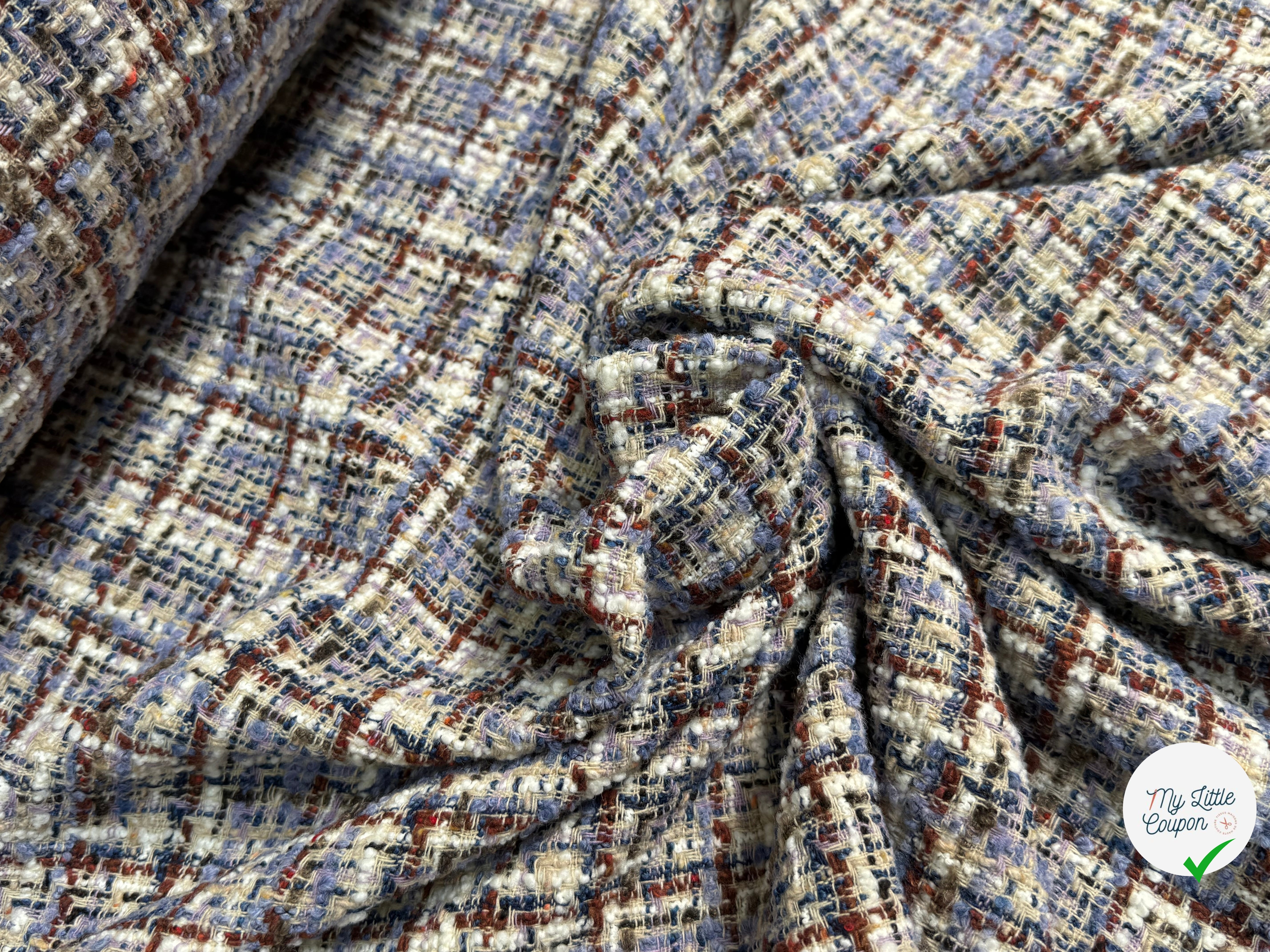 TWEED BOUCLETTE 31% LAINE MULTICO FAITRIVIA - My Little Coupon
